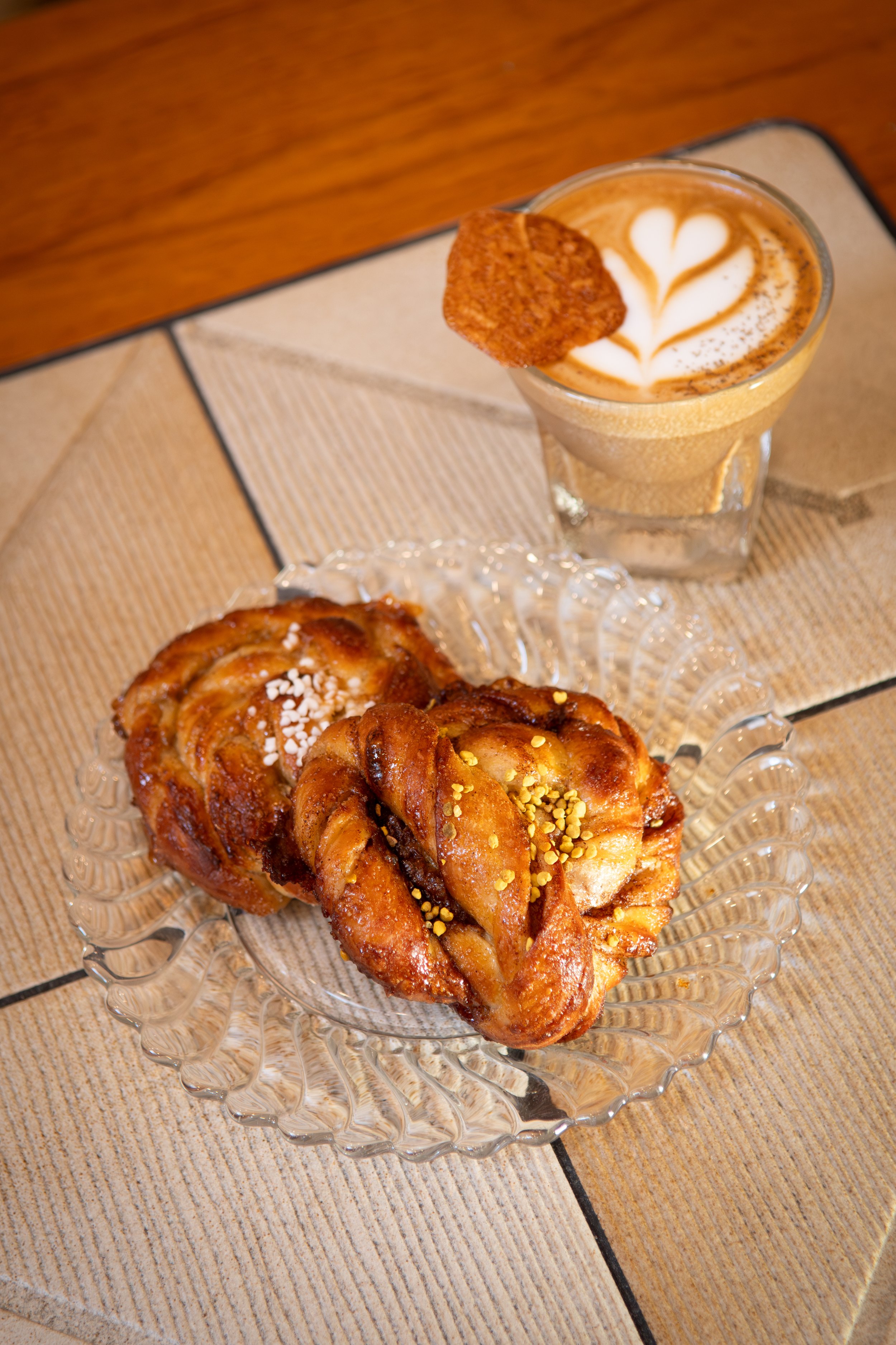 Cardamom Bun and Salted Tahini Latte photo by Justin Snavely.jpg