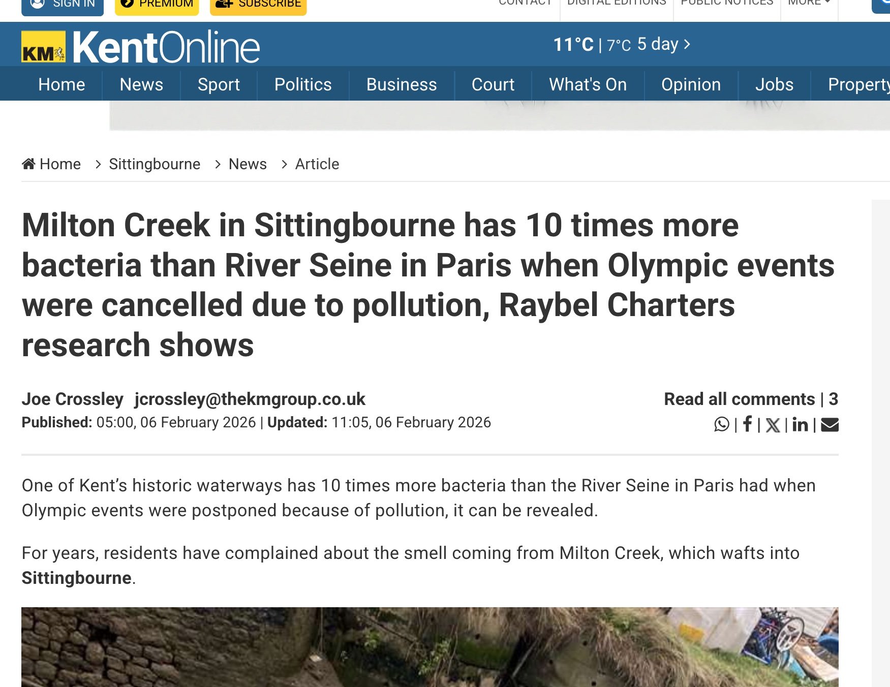 Pollution in Milton Creek “off the scale” How we plan to help clean it up …
