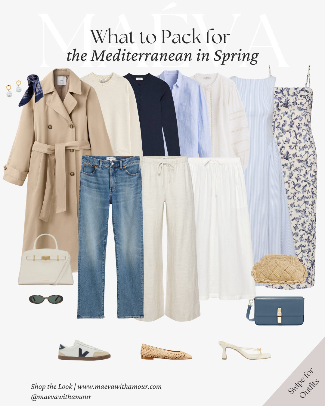 What to Pack for the Mediterranean in Spring: A Coastal Capsule Wardrobe with 15 Looks