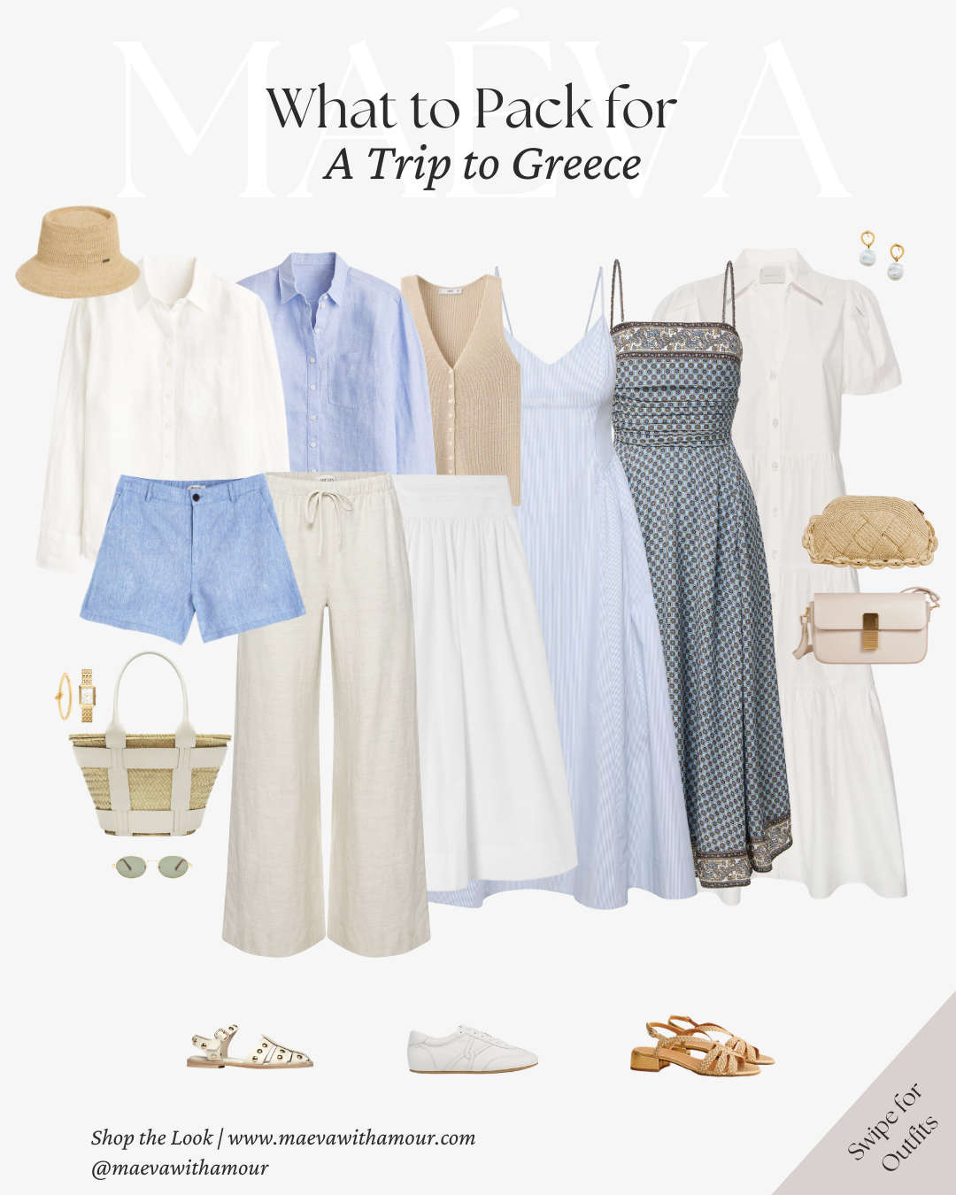 What to Pack for a Trip to Greece: 14 Outfit Ideas from a Summer Capsule