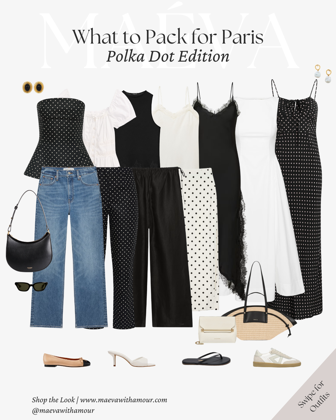 What to Pack for Paris: Polka Dot Edition Featuring 15 Outfit Ideas