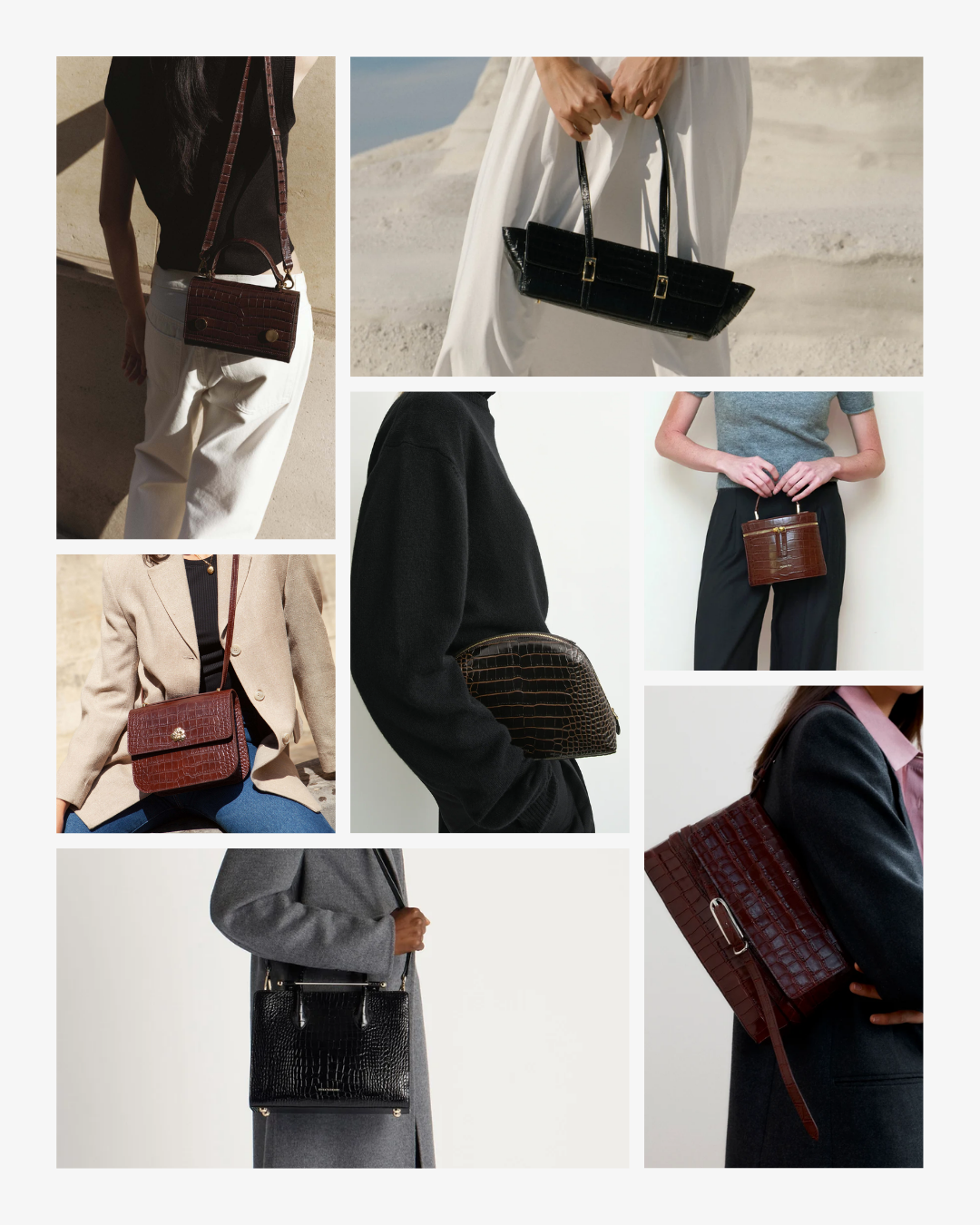 12 European Brands With Croc-Embossed Handbags Perfect for Fall