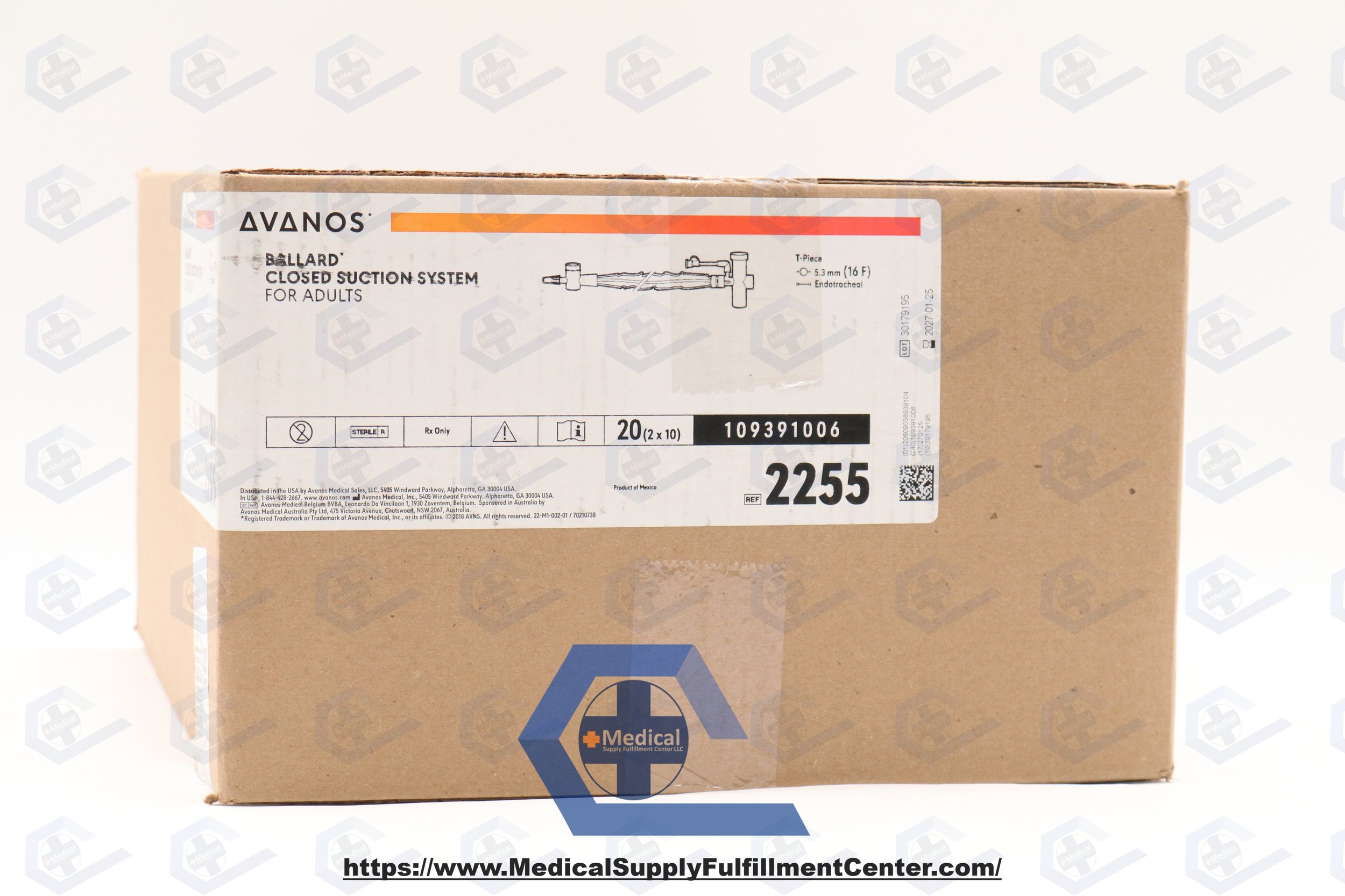 Avanos | 2255 | In Date | Box of 20 | Avanos Medical 2255 - Trach Care, T-Piece, 16FR, Beige, 20