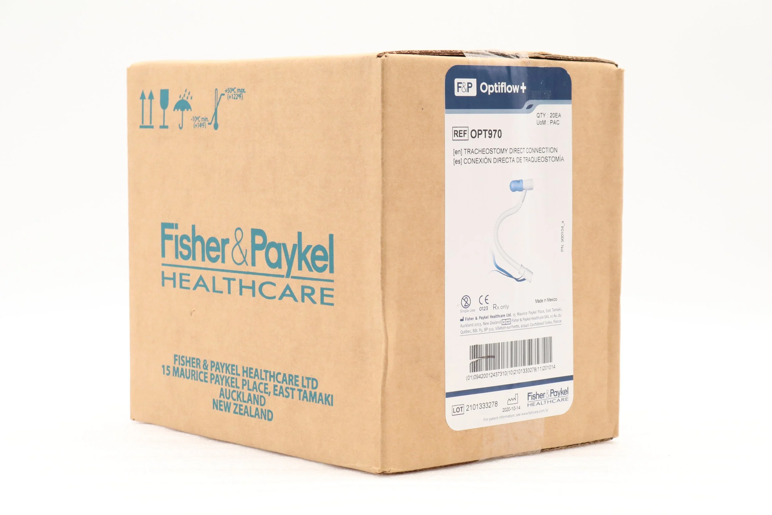 Fisher & Paykel | OPT970 | BOX OF 20 | Healthcare AIRVO Tracheostomy Direct Connect