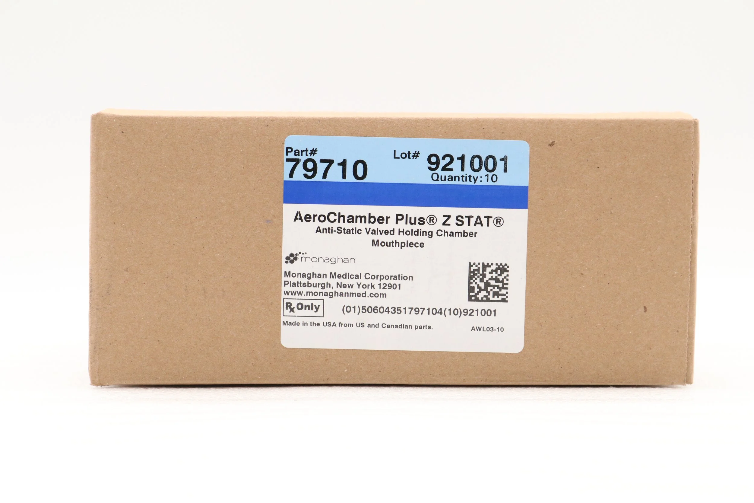 Monaghan Medical | 79710 | NO DATE | BOX OF 10 | AEROCHAMBER, PLUS, W/FLOW SIGNAL