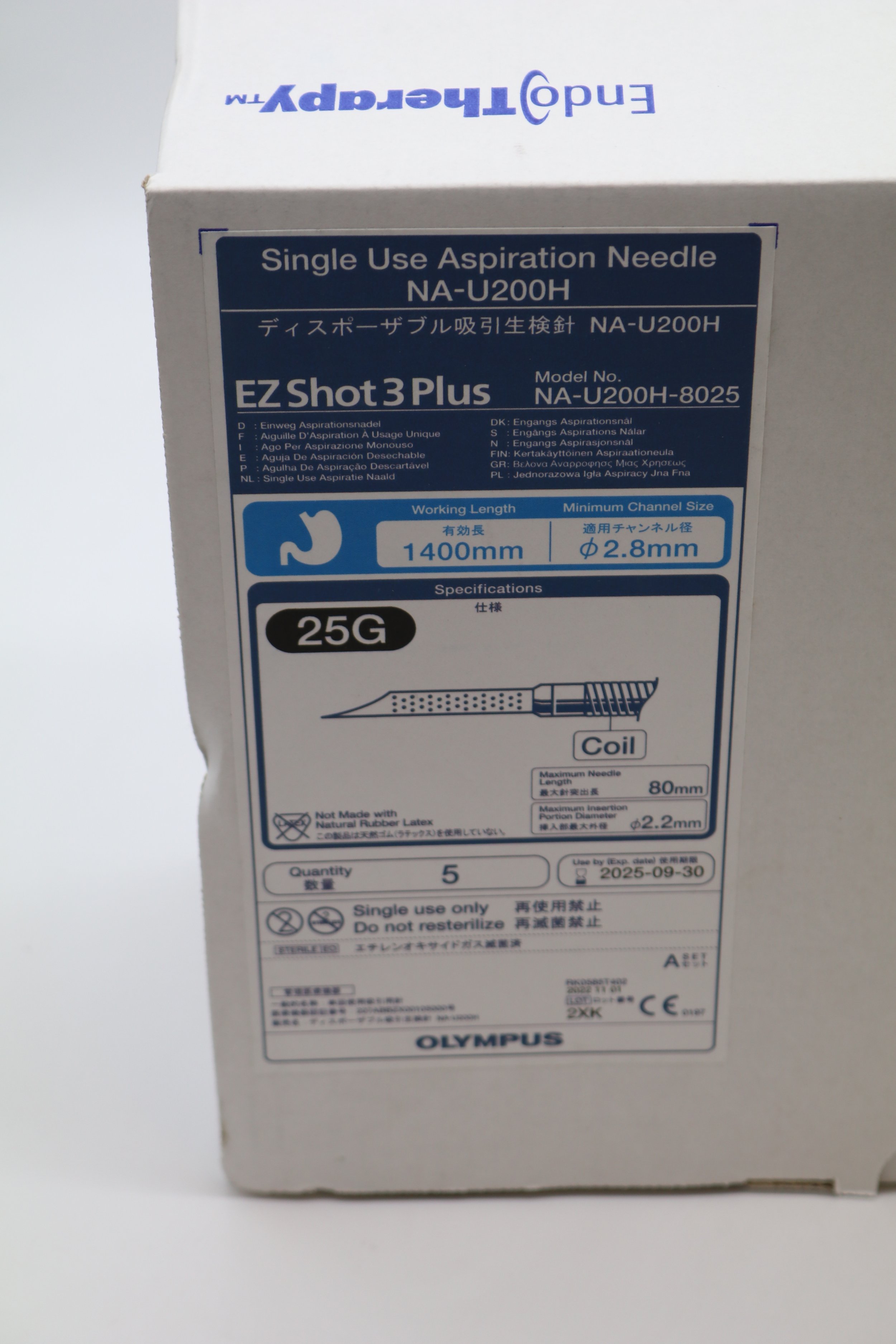 Olympus | NA-U200H-8025 | Box of 5 | Single Use Aspiration Needle