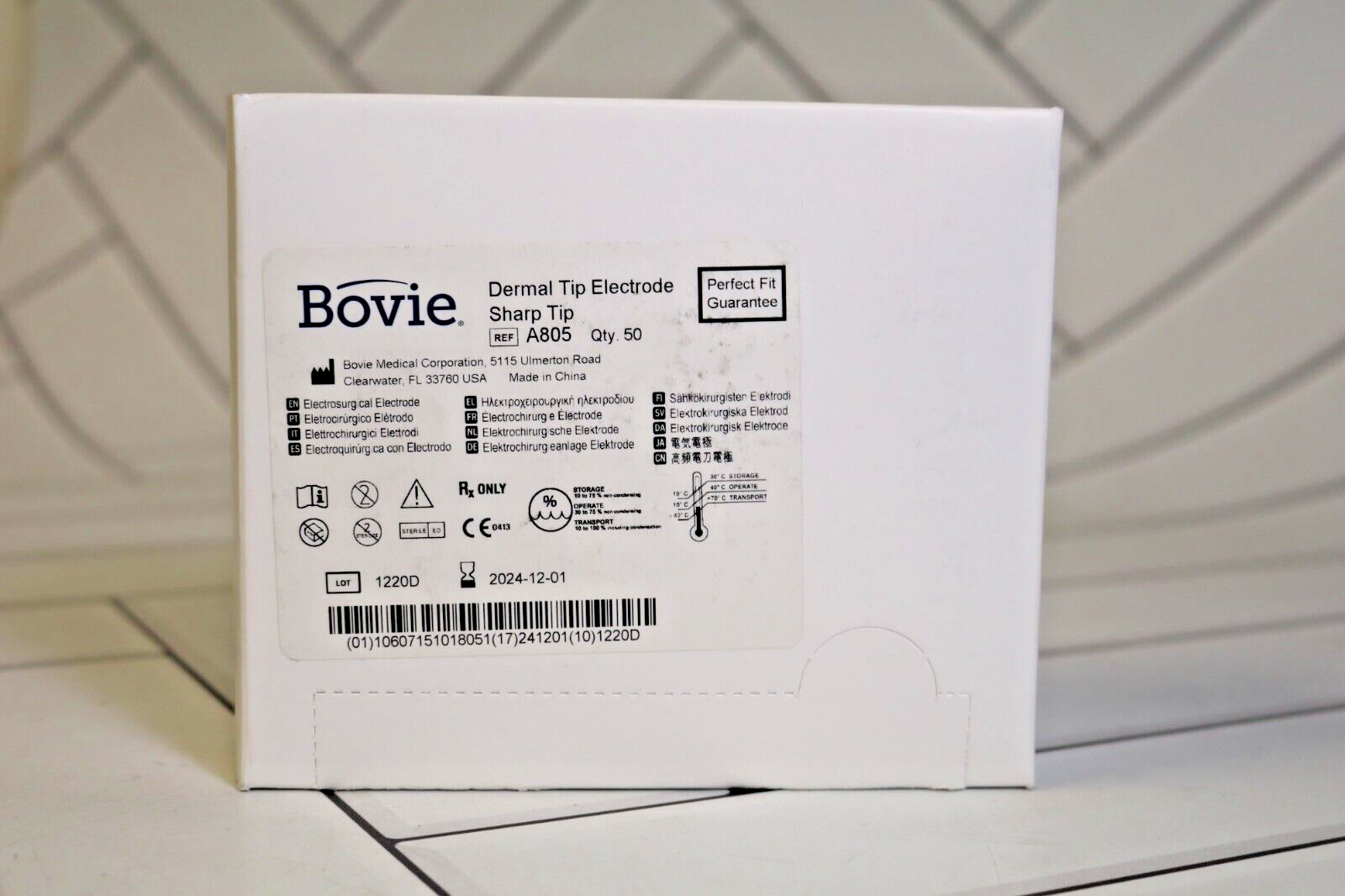 Bovie | A805 | Box of 50 | Dermal Tip Electrode Sharp Tip