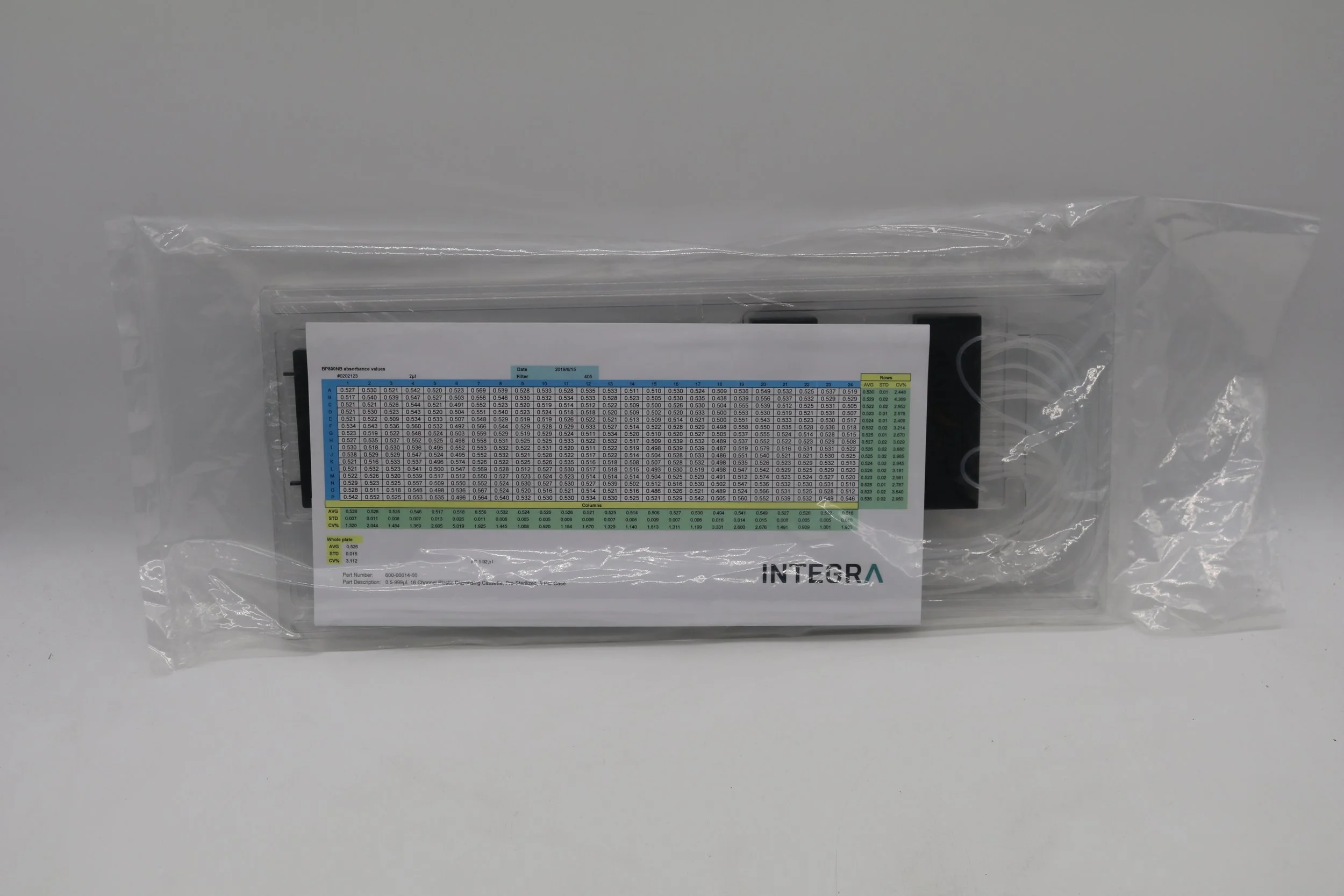 Integra | 600-00014-00 | NO DATE | BOX OF 1 | Small Bore 16 Channel Cassette 0.5 – 999 µl