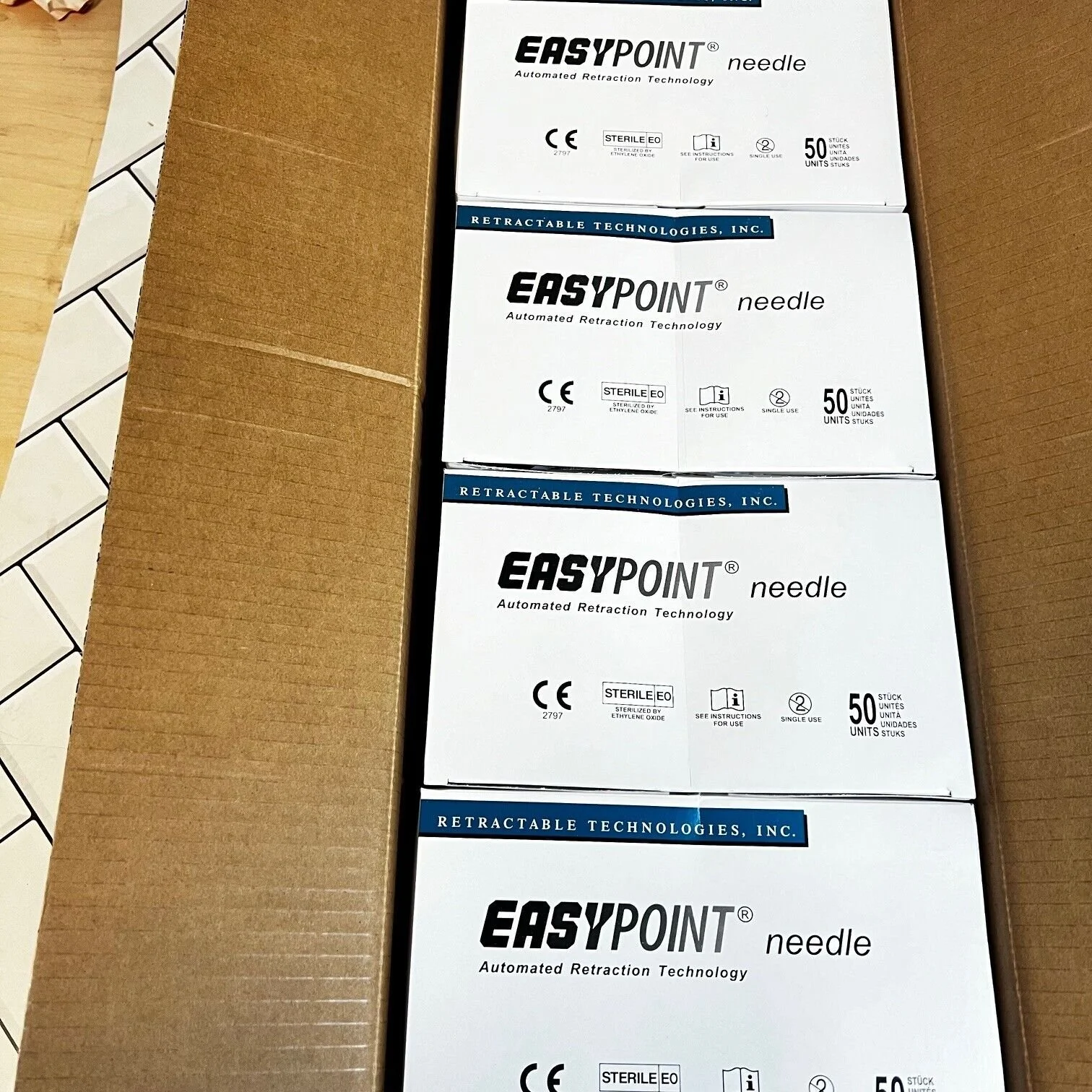 Retractable Technologies | 85211 | Box of 400 | Inc EasyPoint Safety Needle, 25 G x 1"