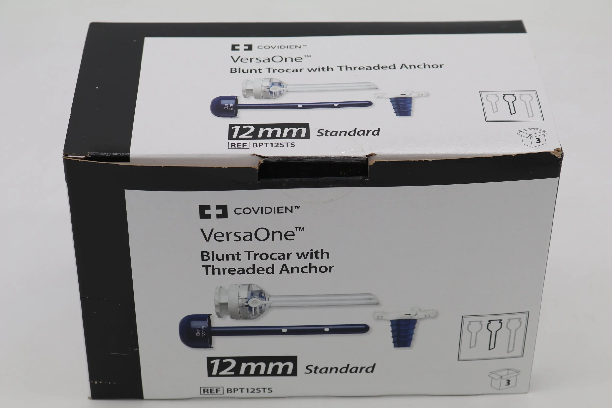 Covidien | BPT12STS | IN-DATE | EACHES | VersaOne Blunt Trocar with Threaded Anchor 12mm