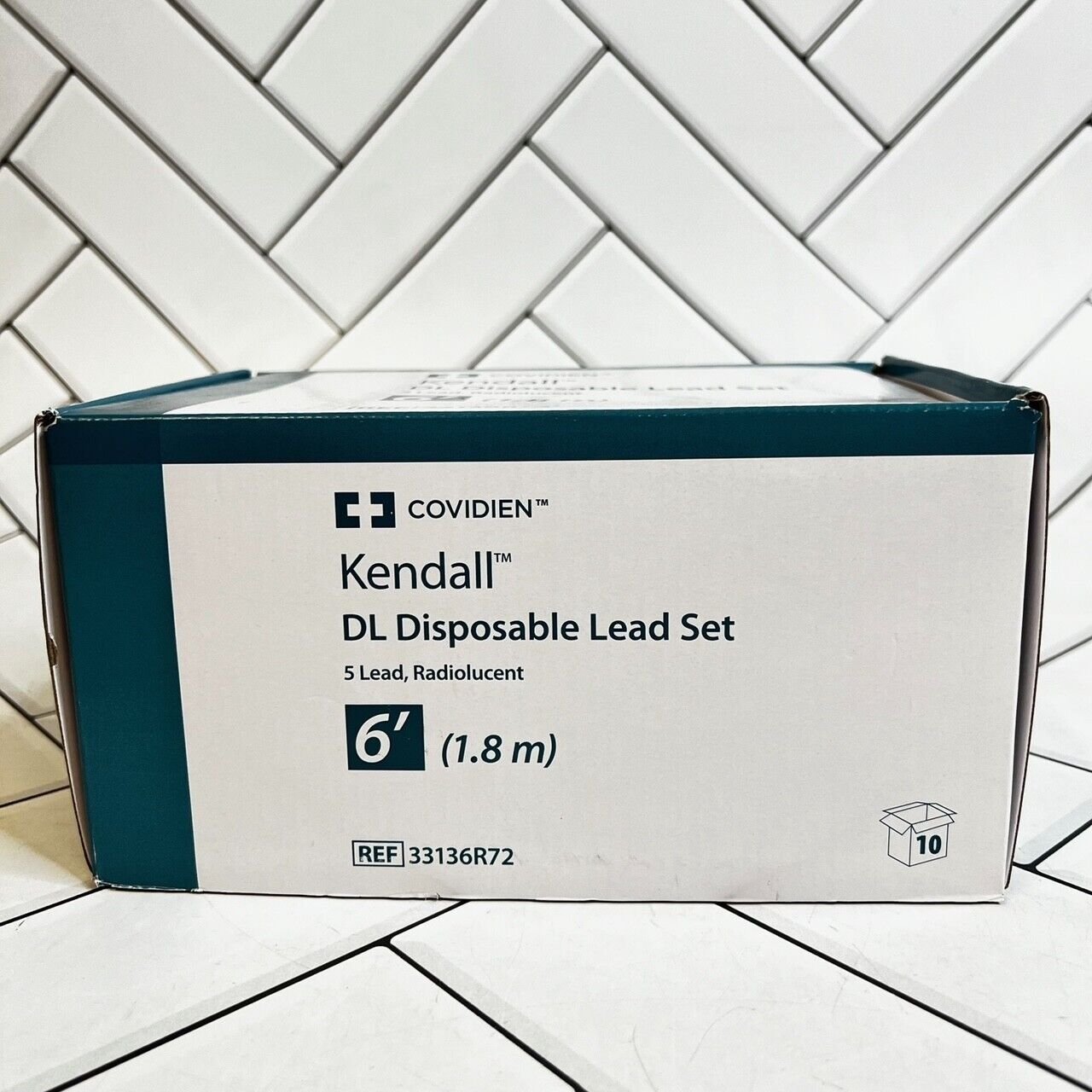 Covidien | 33136R72 | Box of 10 | Kendall DL Disposable Lead Set 5-Lead Radiolucent 6' (1.8m)