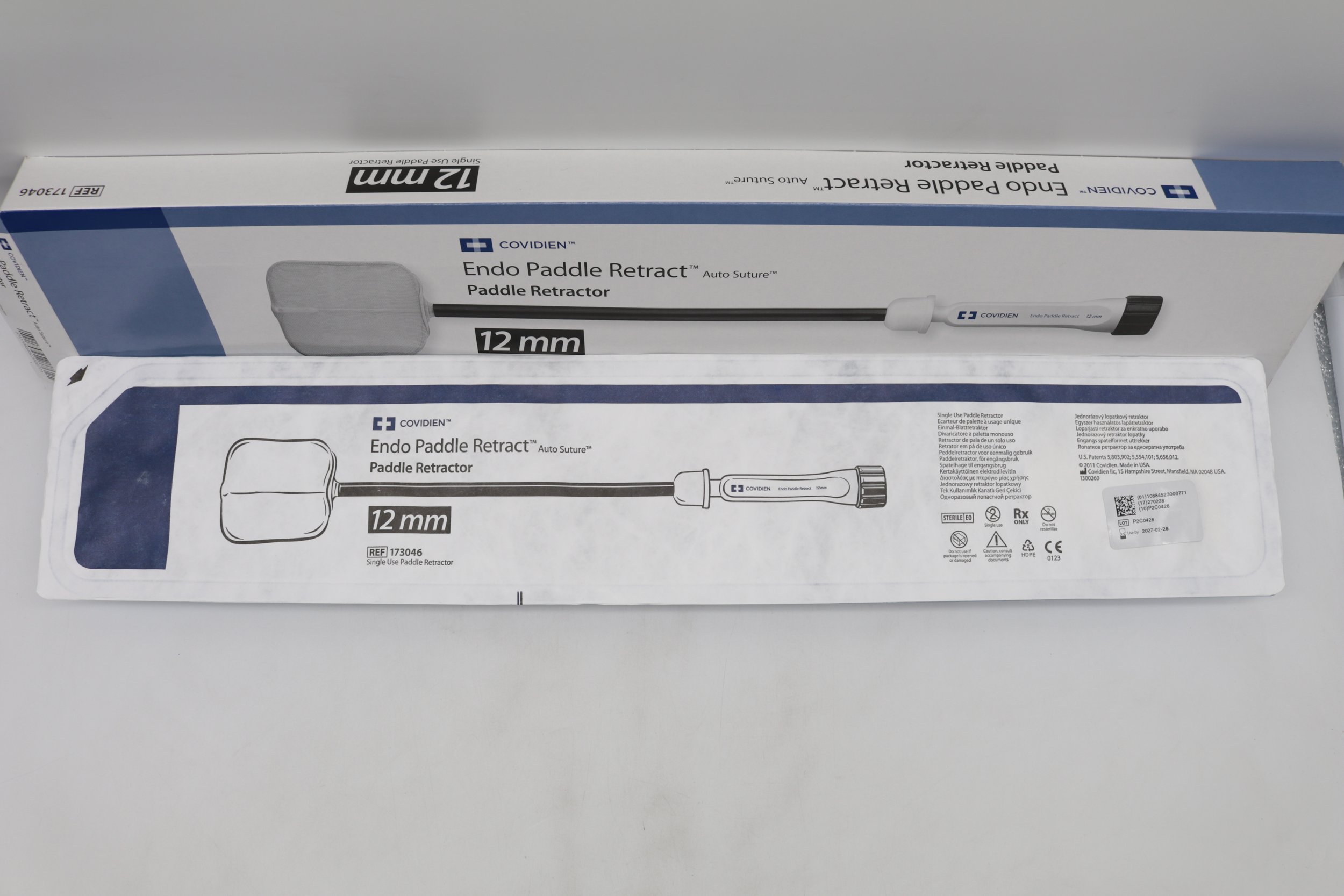 Covidien | 173046 | IN-DATE | EACHES | Endo Paddle Retract Auto Suture Single Use Paddle Retractor