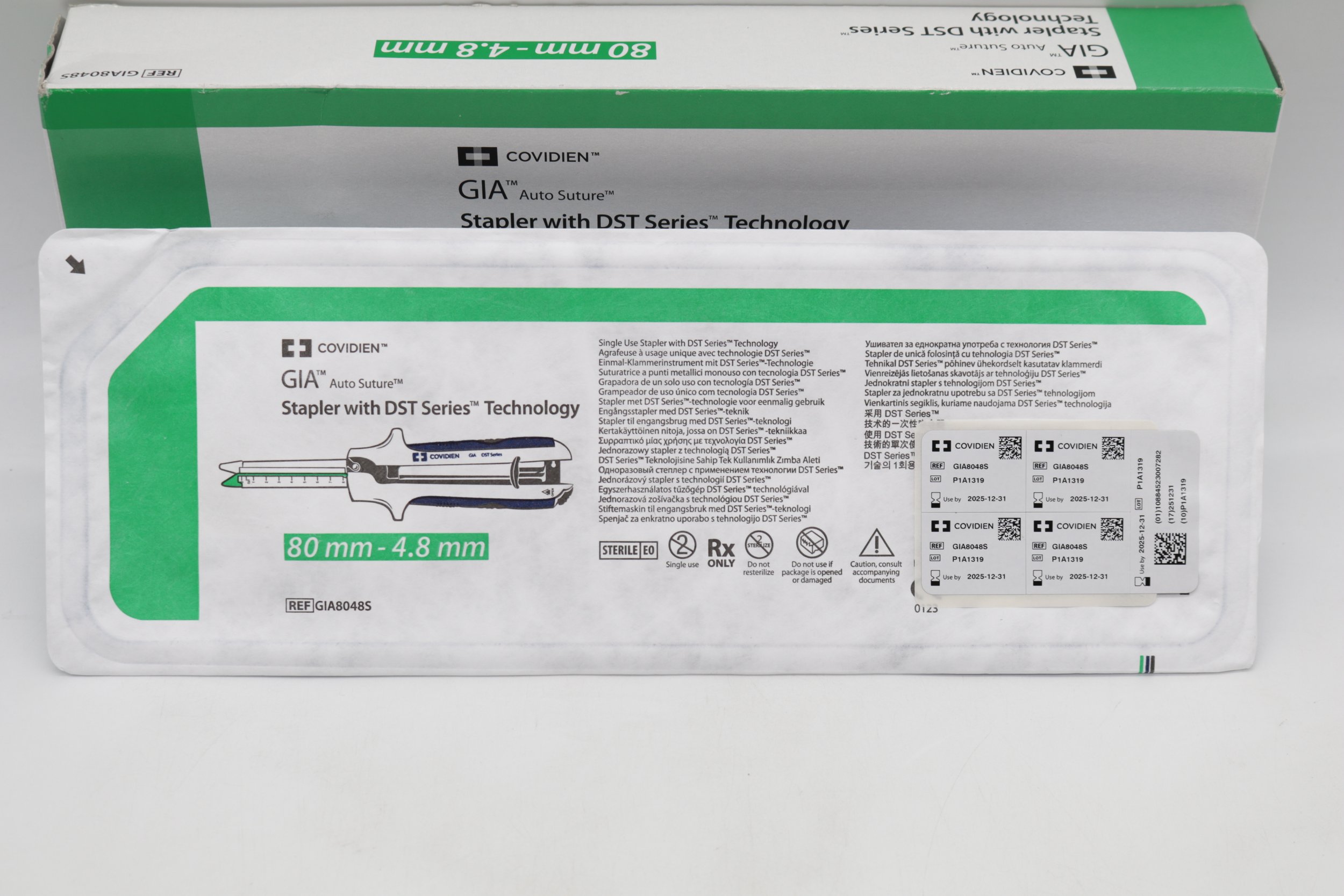 Covidien | GIA8048S | SHORT DATE | EACHES | GIA Auto Suture Single Use Stapler with DST Series Technology