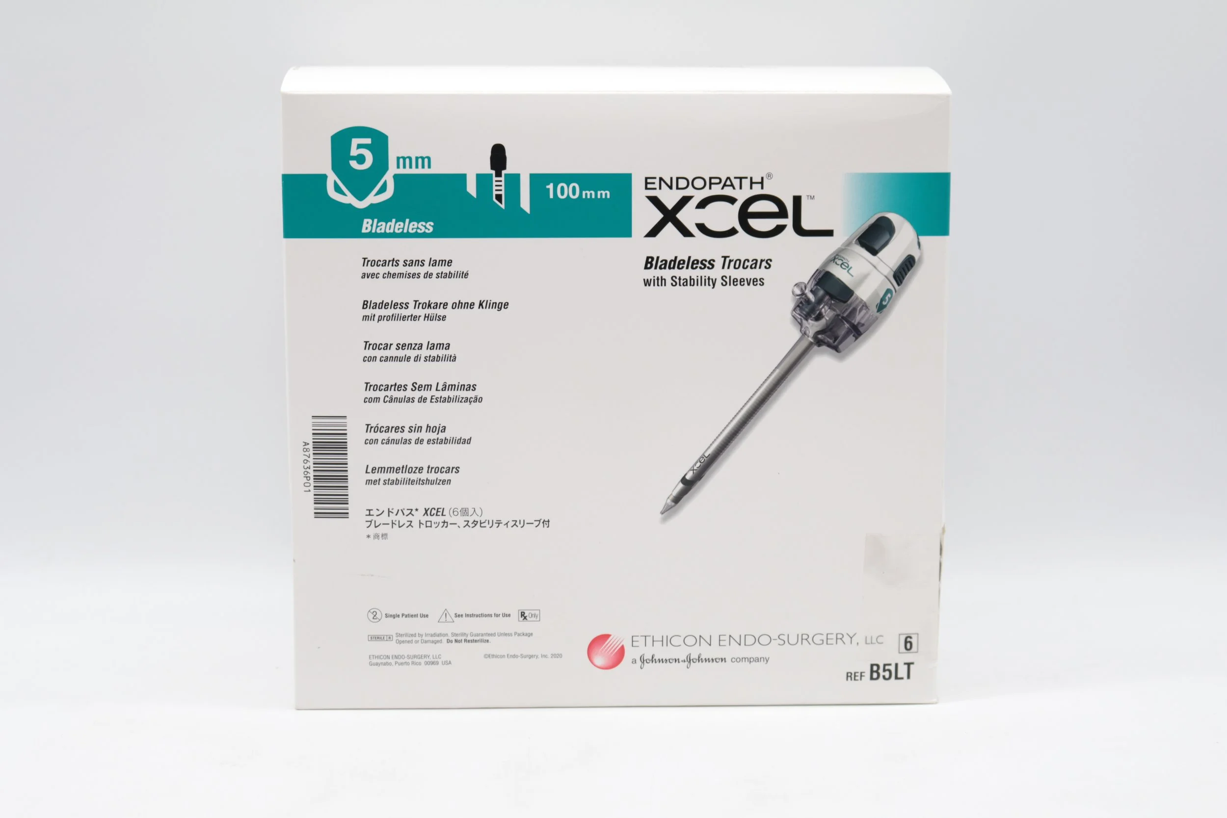 Ethicon | B5LT | IN-DATE | Eaches | Bladeless Trocars with Stability Sleeves 5mm Diameter 100mm Length