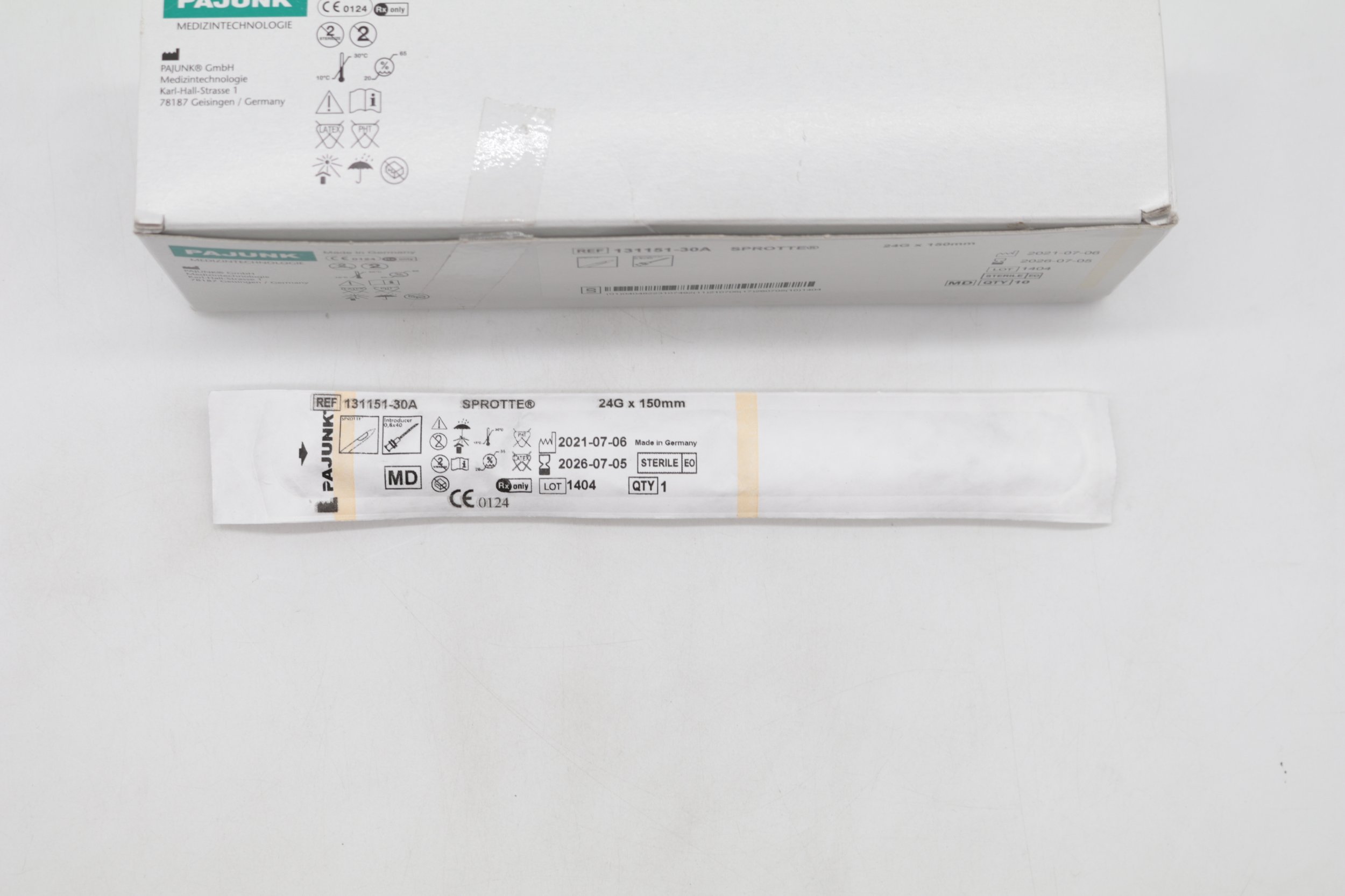 PAJUNK | 131151-30A | 30A SPROTTE Pencil Point Spinal Needle 24G x 150mm