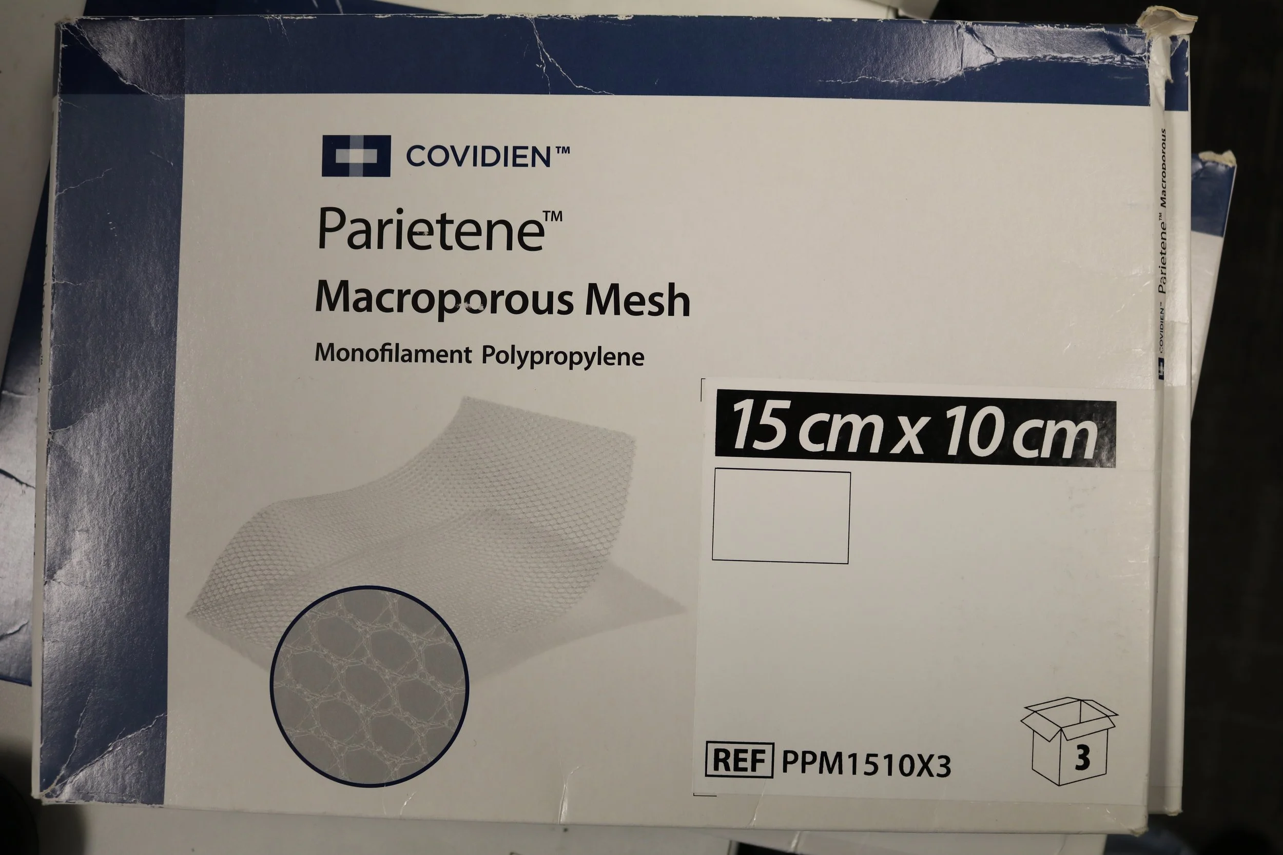COVIDIEN | PPM1510X3 | EXPIRED | EACHES | Parietene Macroporous Mesh 15cm x 10m