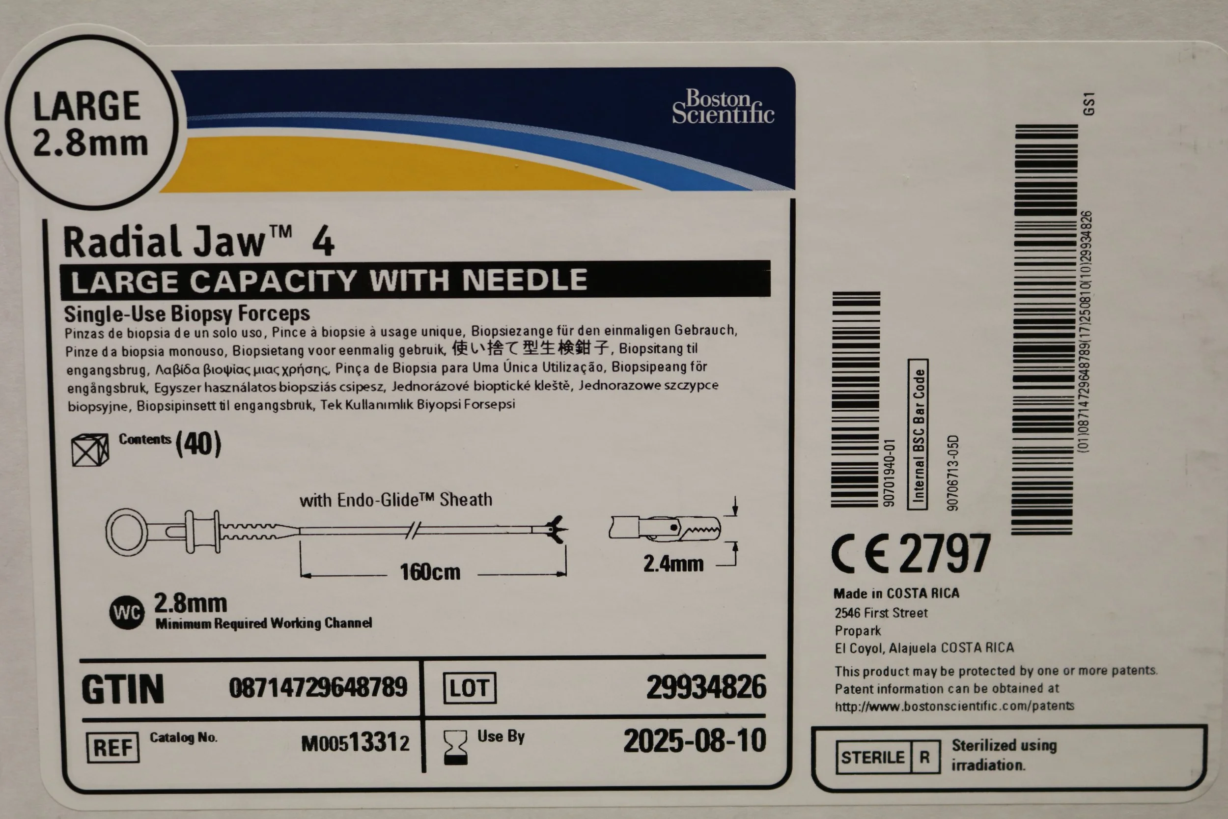 Boston Scientific | 1331 | SHORT DATE | BOX OF 40 | M00513312 Radial Jaw 4 Large Capacity with Needle LARGE 2.8mm