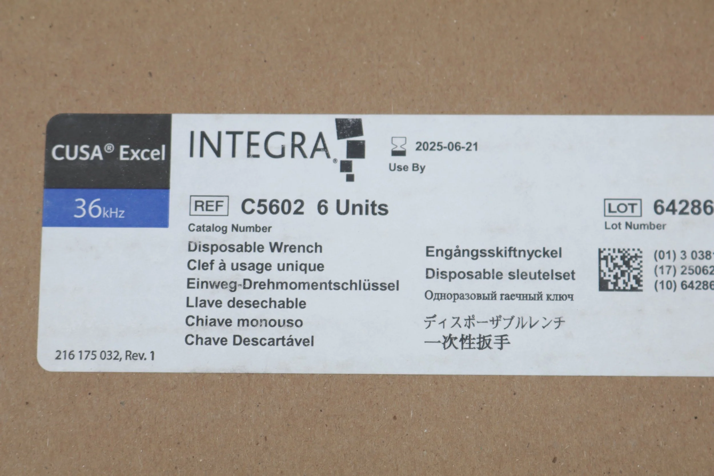 Integra | C5602 | EXPIRED | Box of 6 | CUSA Excel Disposable Torque Wrench