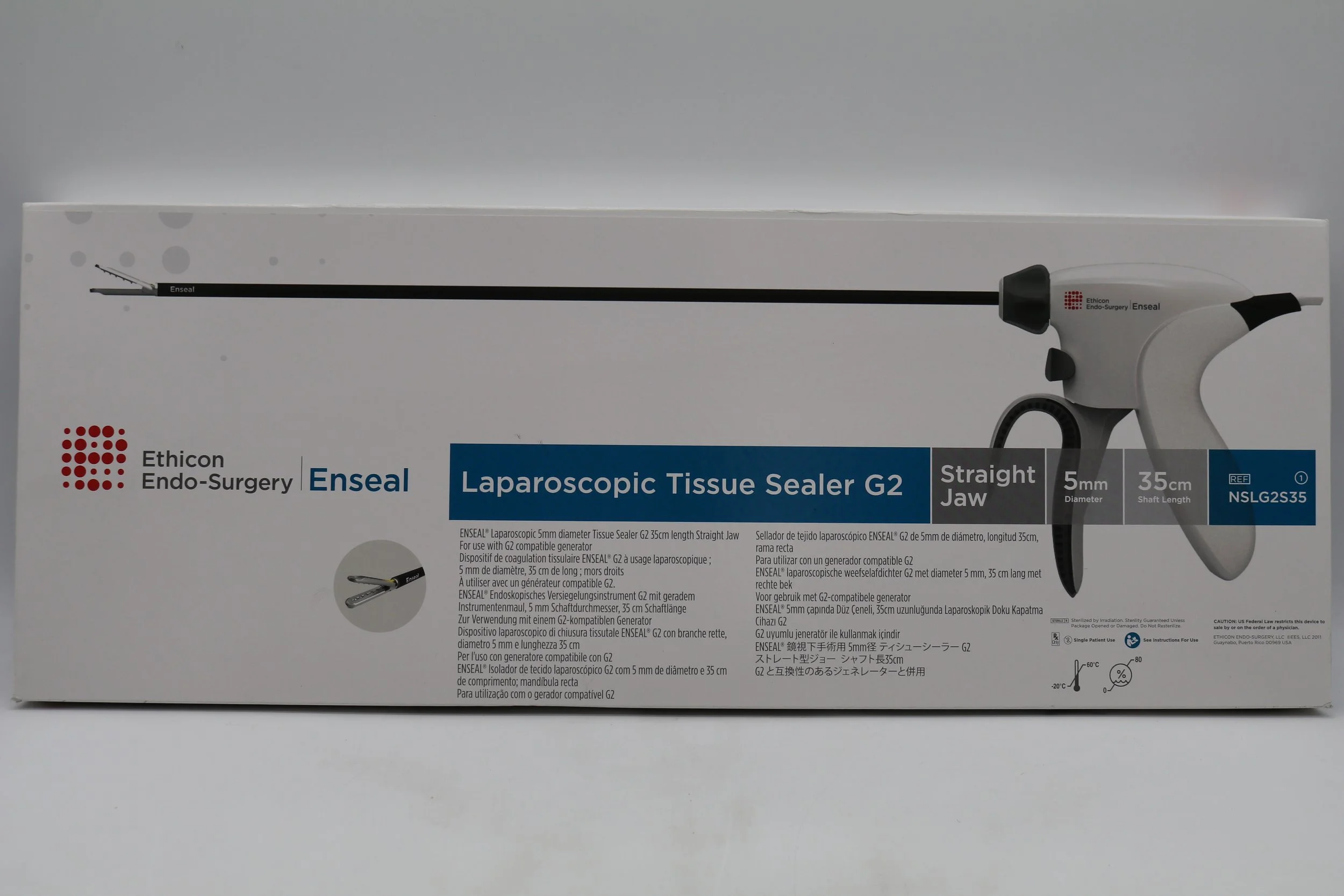 Ethicon | NSLG2S35 | IN-DATE | EACHES | Laparoscopic Tissue Sealer G2 Straight Jaw 5mm Diameter 35cm