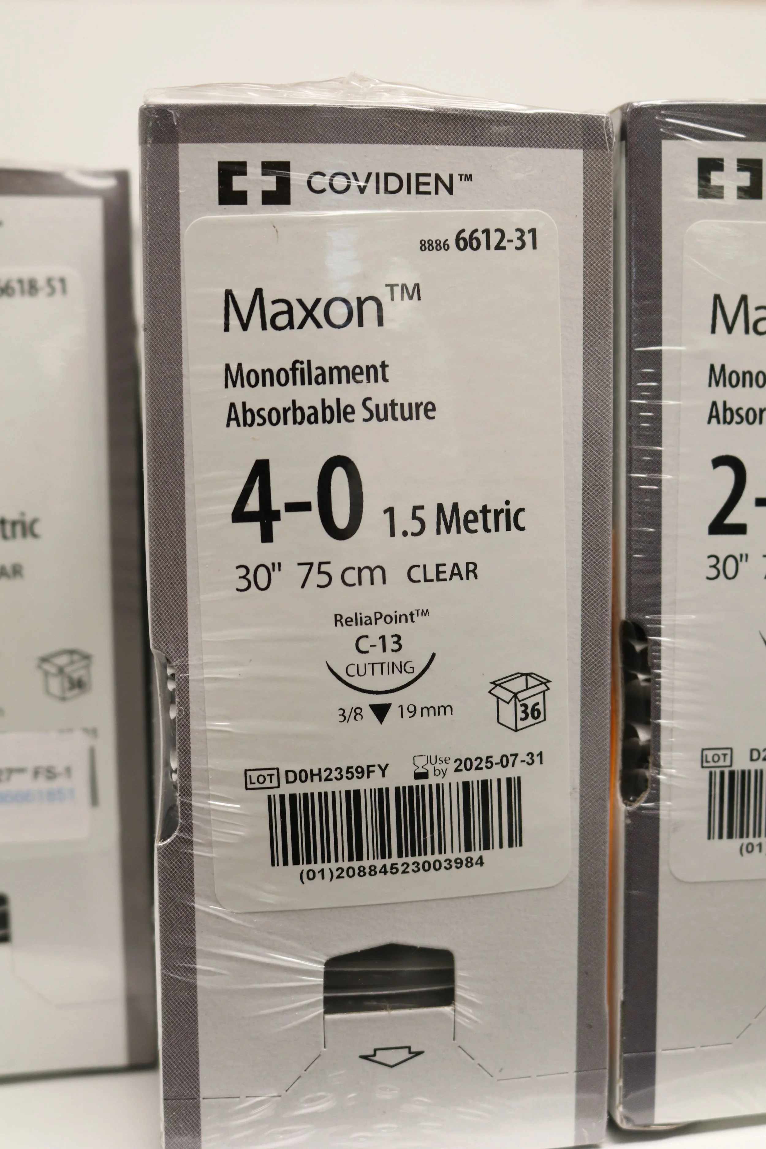 COVIDIEN | 6612-31 | PACK of 36/pc | Monofilament Absorbable Suture 2-0 3 Metric 30" 75cm GREEN