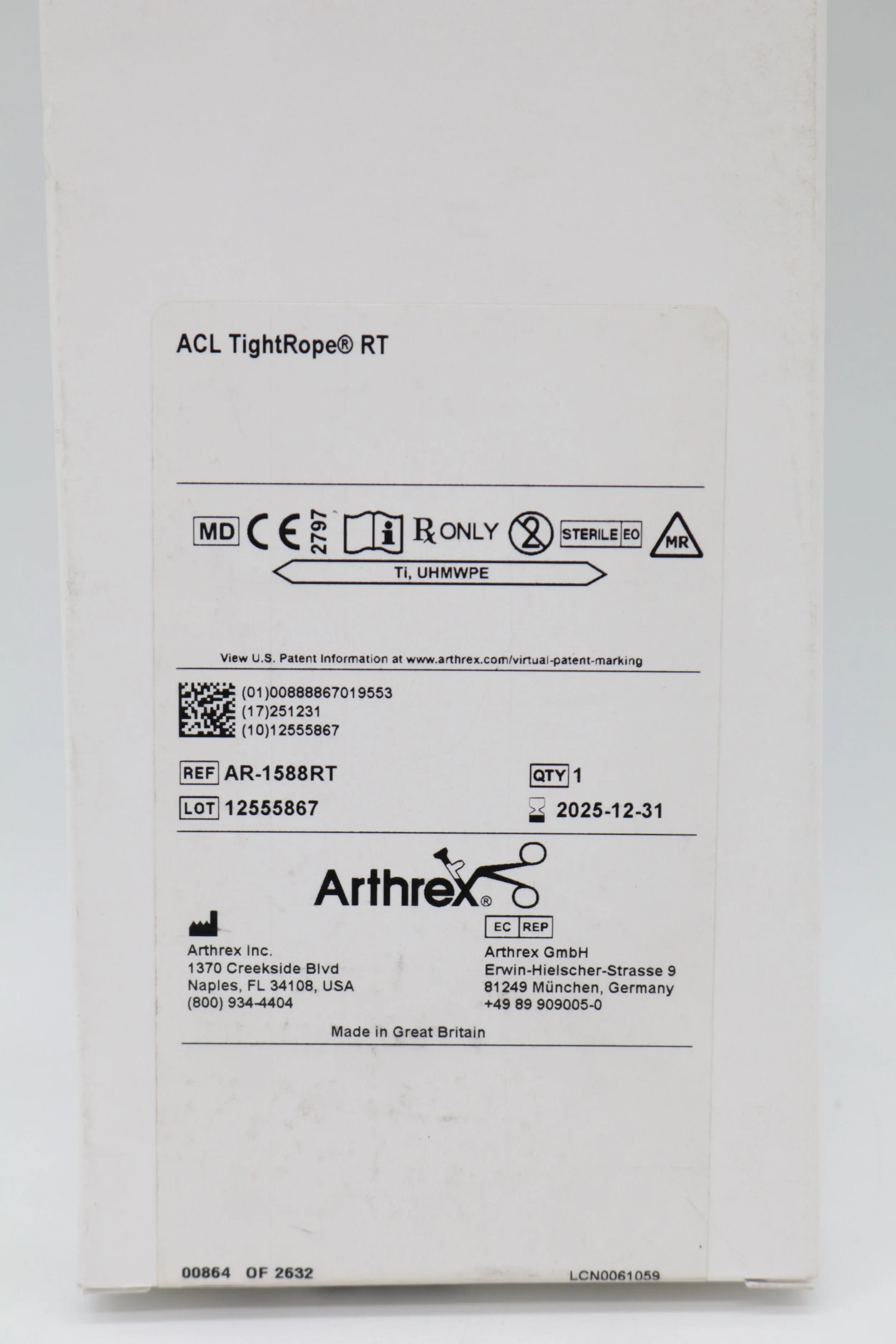 Arthrex | AR-1588RT | ACL TightRope RT