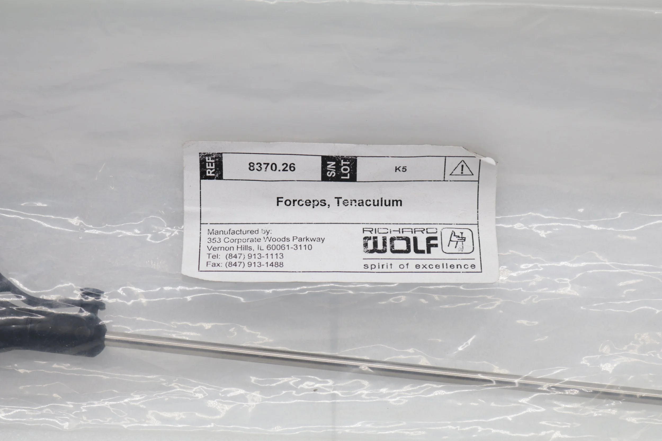 RICARD WOLF | 8370.26 | NO DATE | EACHES | Forceps Tenaculum