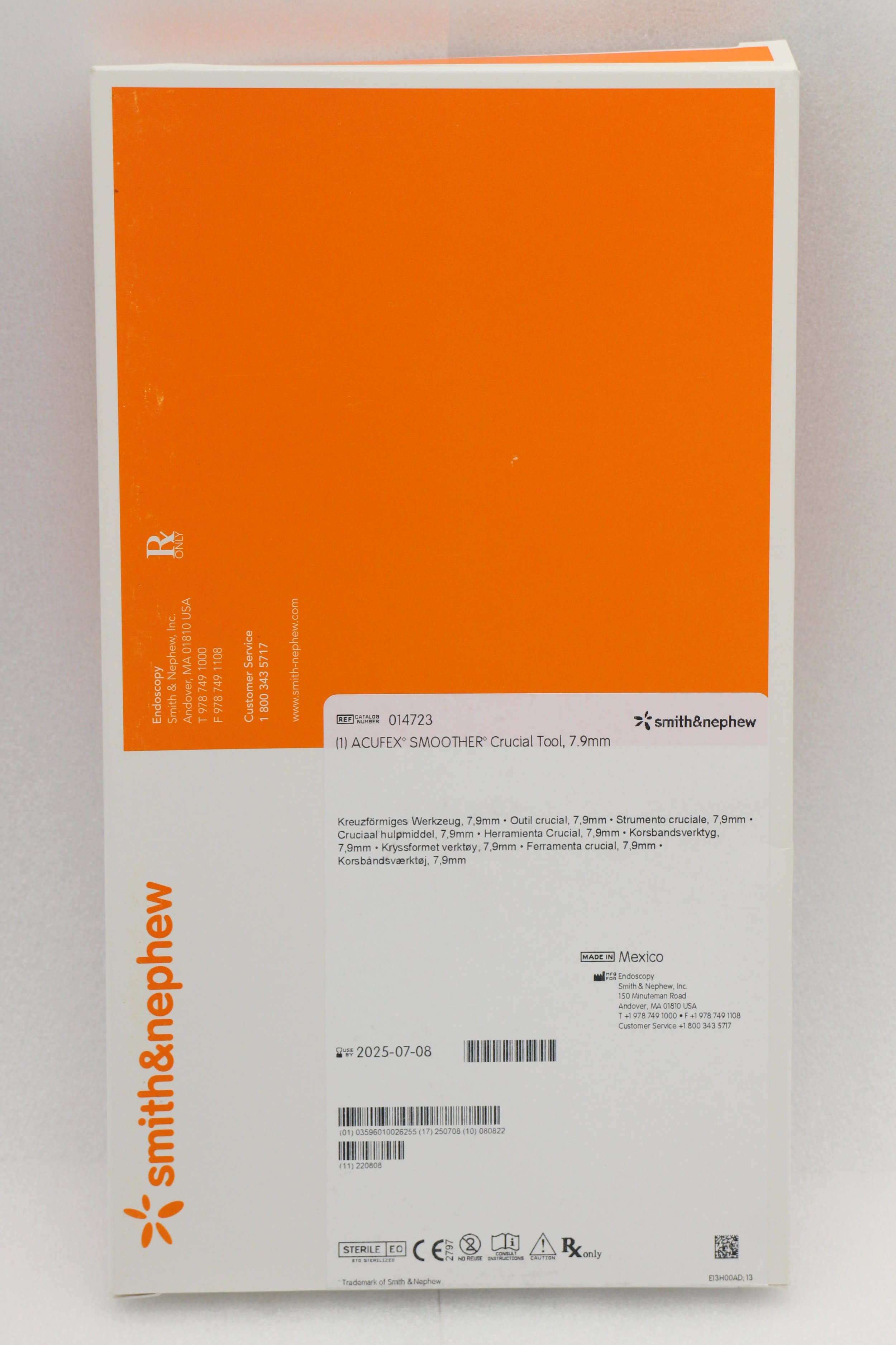 Smith & Nephew | 014723 | IN DATE | EACHES | Acufex Smoother Crucial Tool 7.9mm