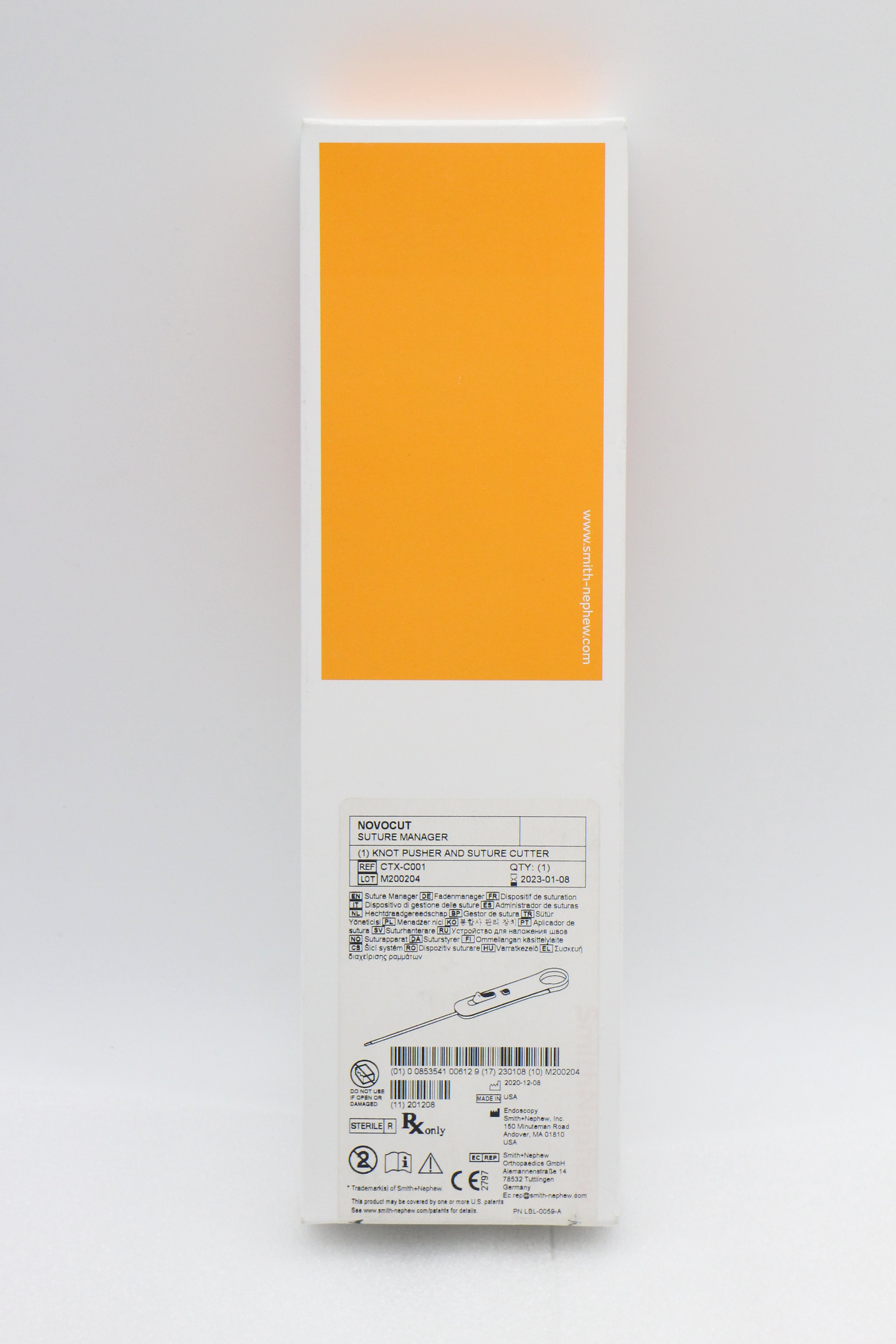 Smith & Nephew | CTX-C001 | EXPIRED | NOVOCUT Suture Manager Knot Pusher and Suture Cutter