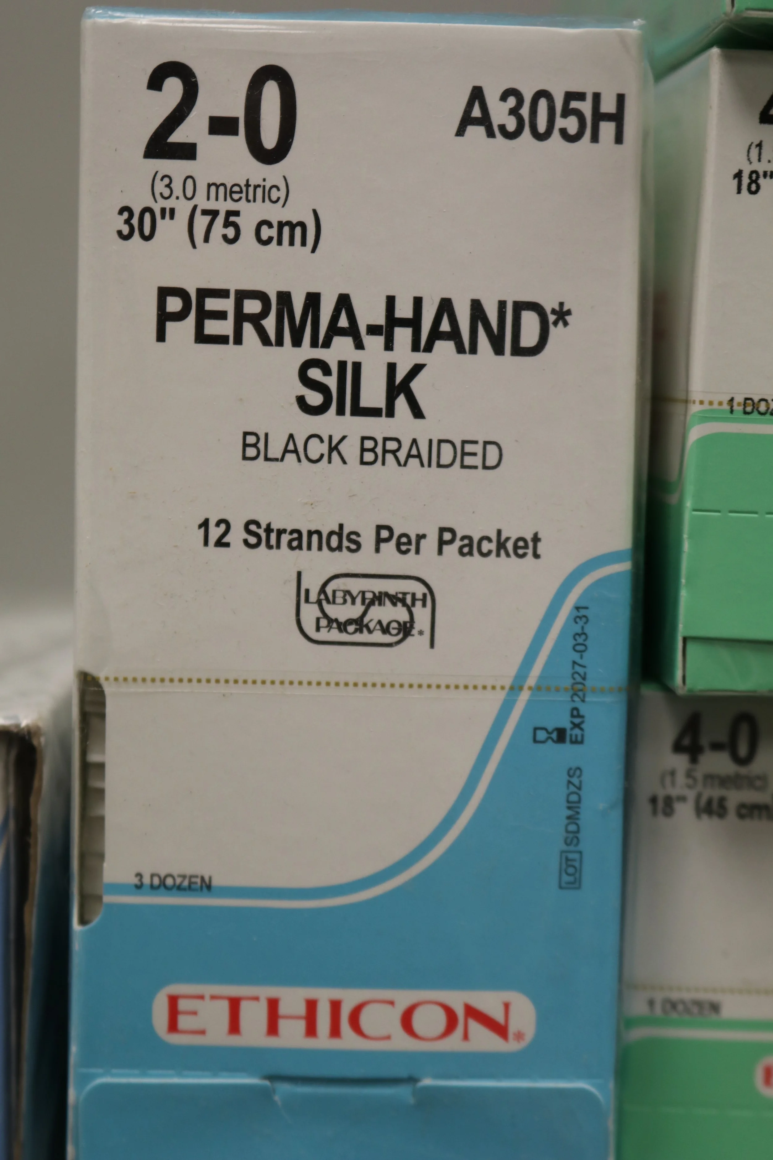 ETHICON | A305H | PACK of 12 | PERMA-HAND SILK 2-0 30"