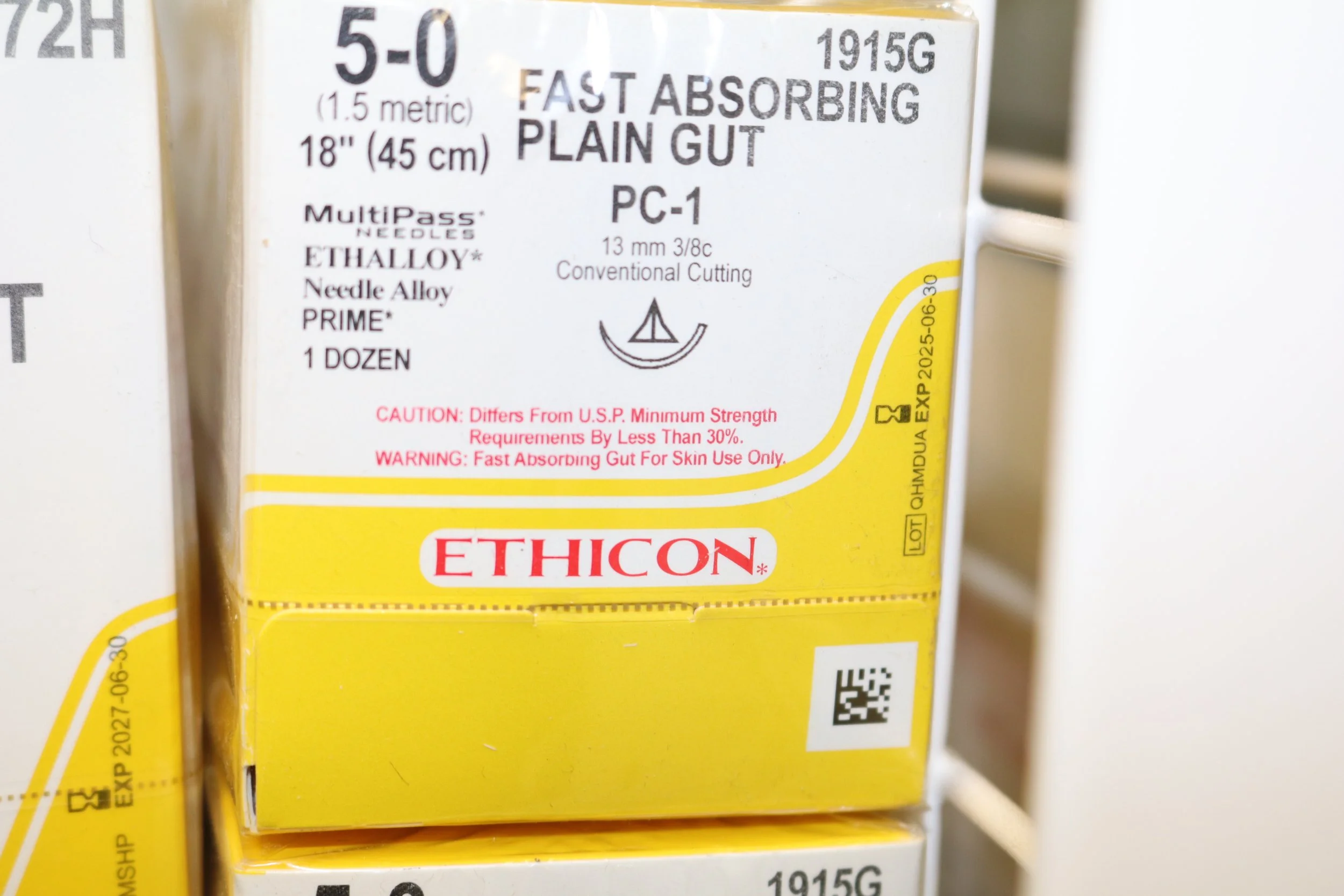 ETHICON | 1915G | PACK OF 12 | FAST ABSORBING PLAIN CUT PC-1 5-0 18"