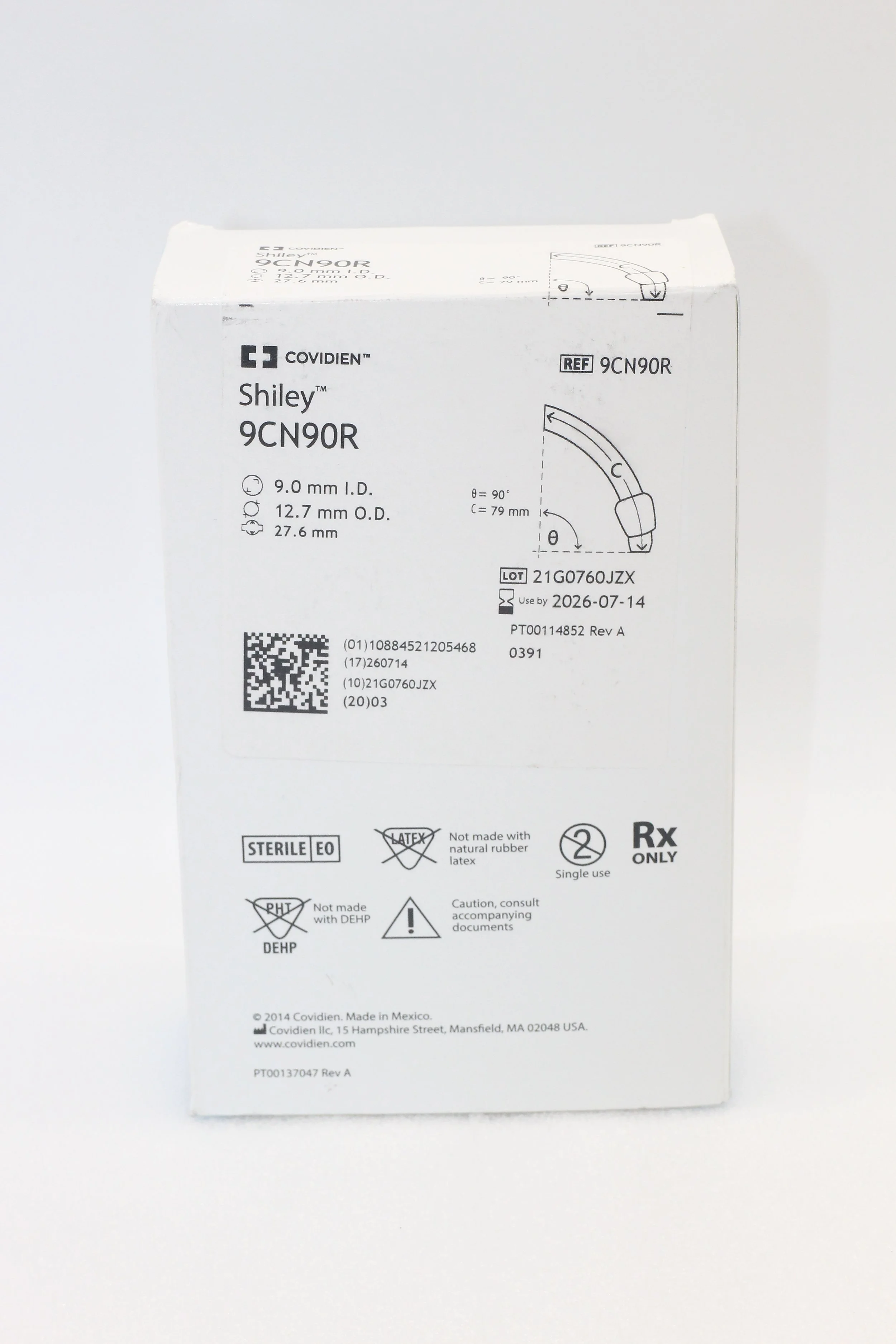 Covidien | 9CN90R | IN-DATE | EACHES | Shiley Adult Flexible Tracheostomy Tube with TaperGuard Cuff Reusable Inner Cannula