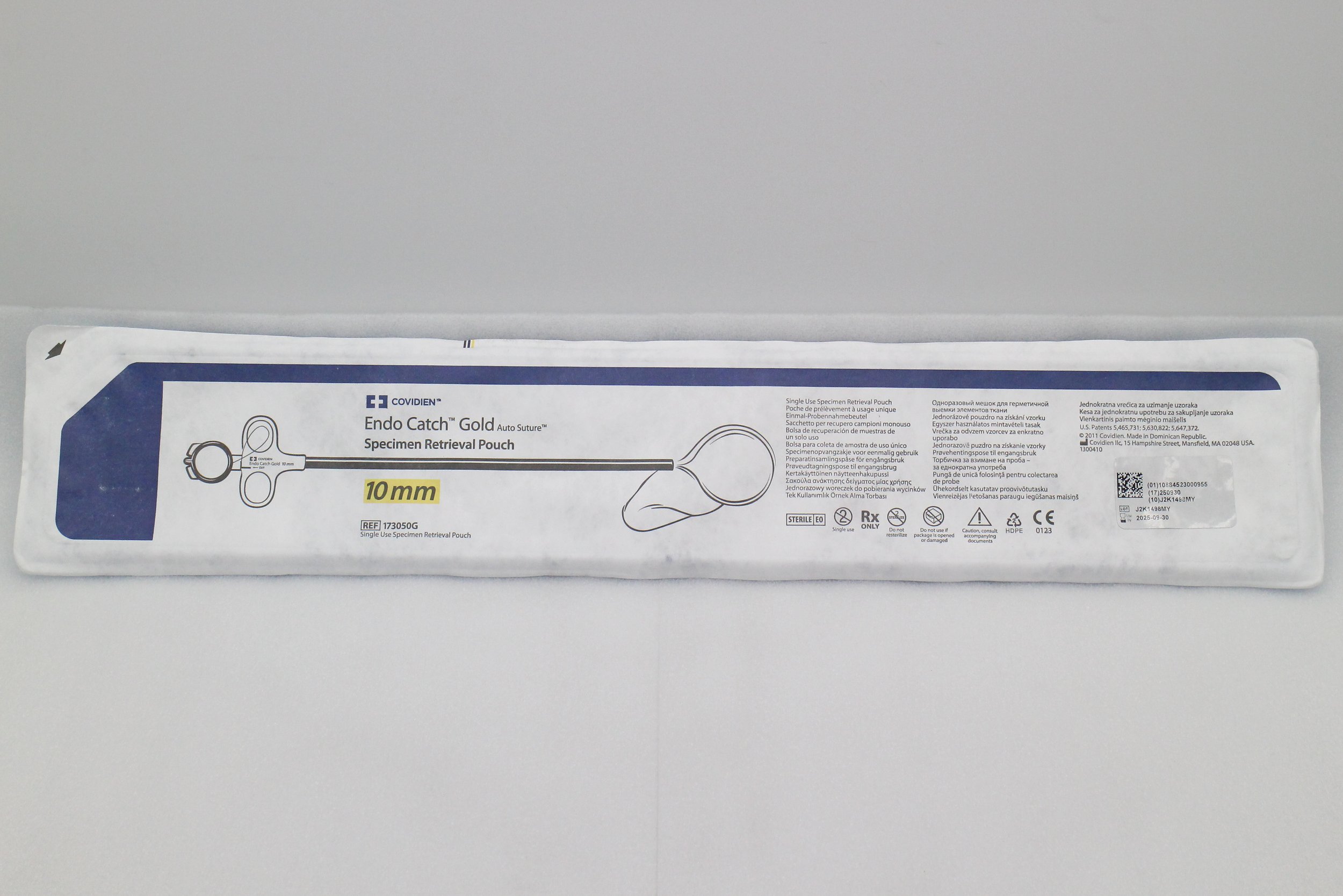 Covidien | 173050G | SHORT DATE | EACHES | Endo Catch Gold Auto Suture Single Use Specimen Retrieval Pouch