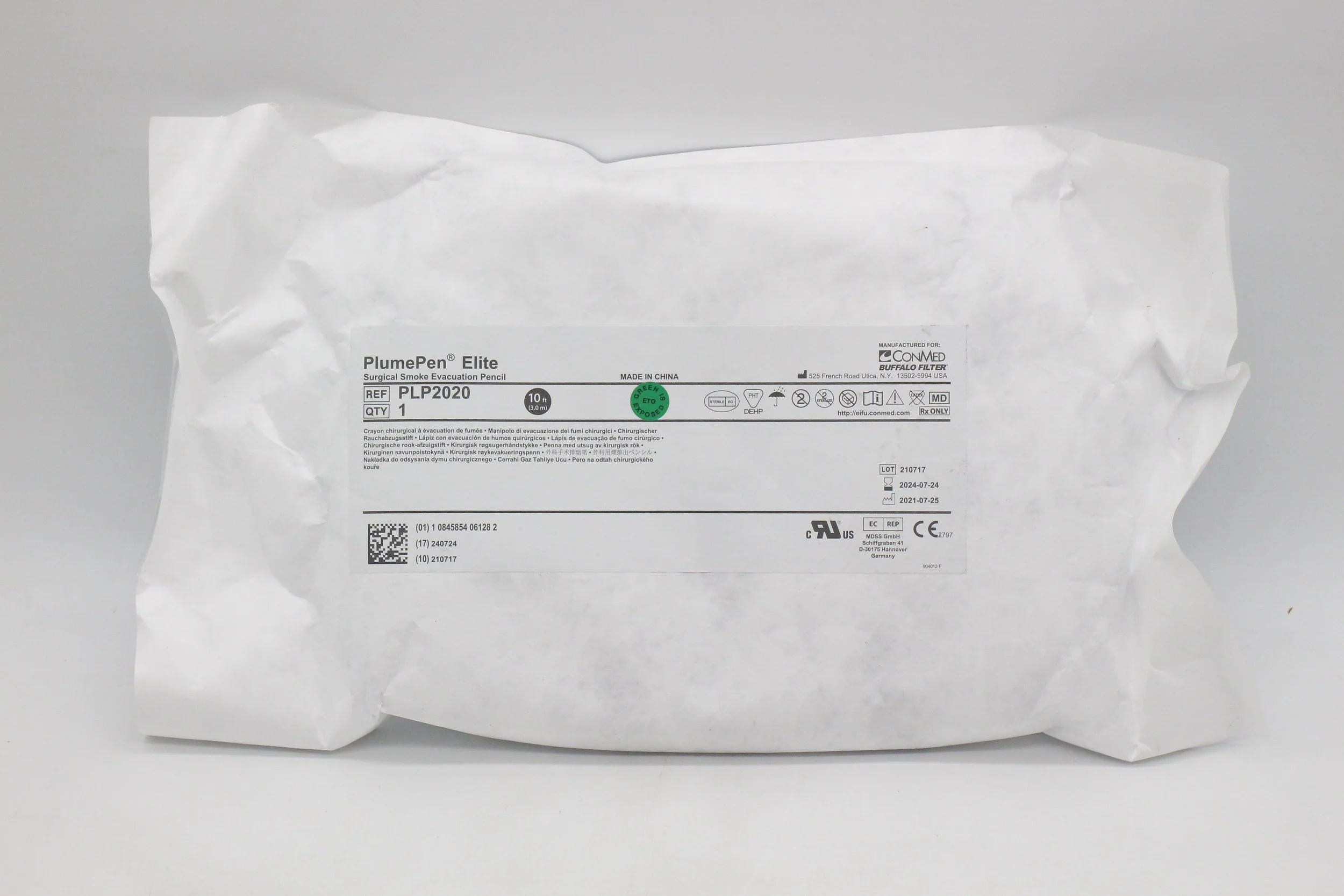 ConMed | PLP2020 | Eaches | PlumePen Elite Surgical Smoke Evacuation Pencil