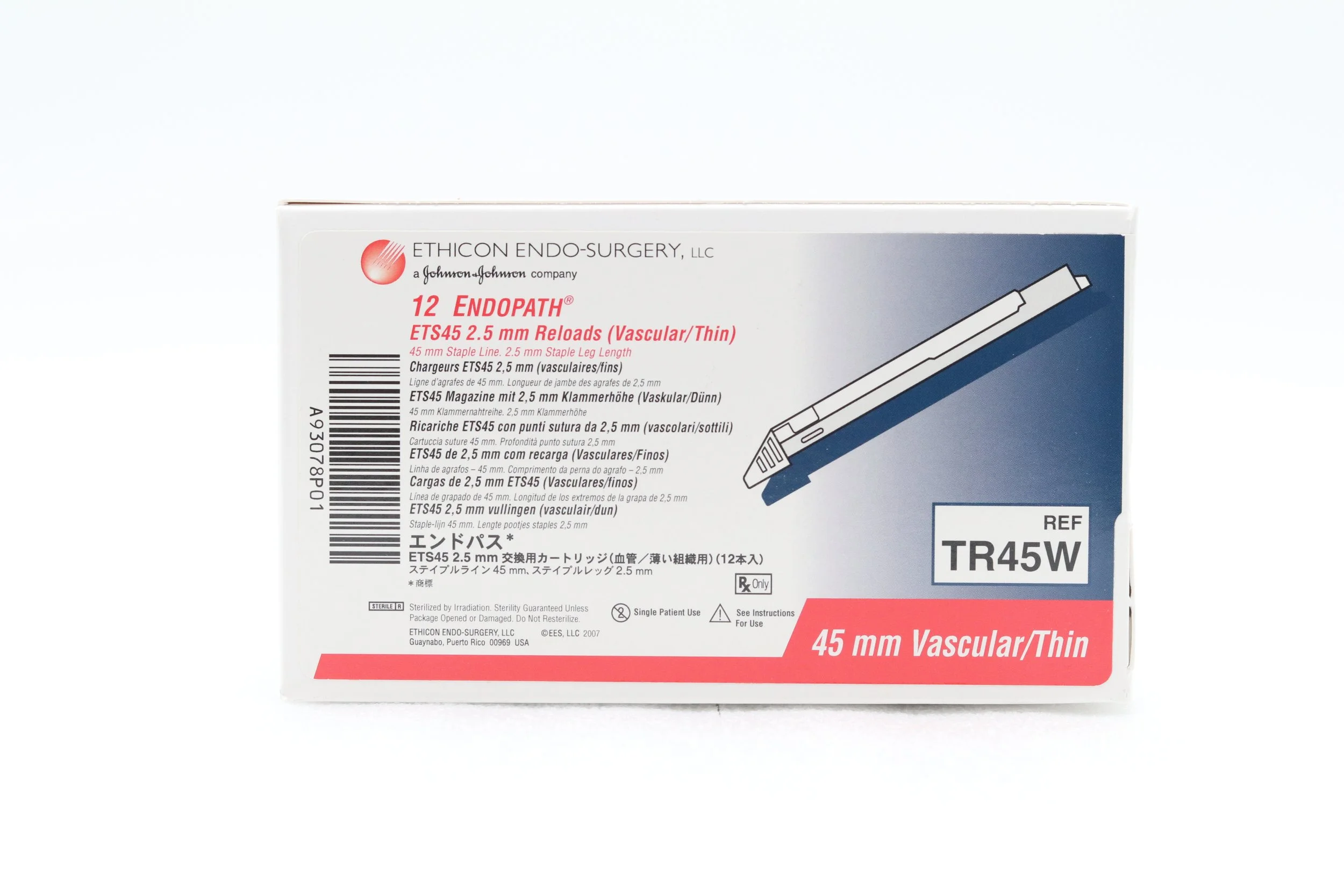 Ethicon | TR45W | Box of 12 | Endopath ETS45 2.5mm Reloads (Vascular/Thin)