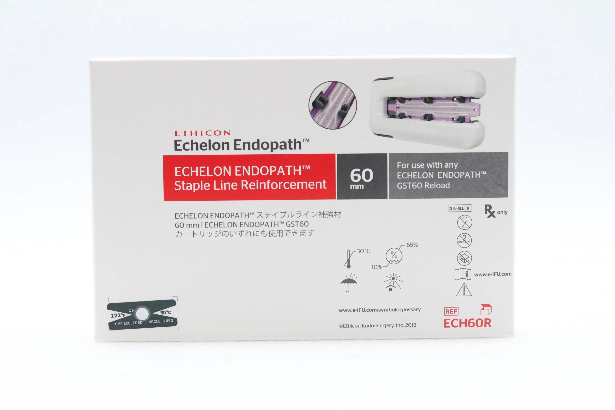 ETHICON | ECH60R | EXPIRED | Box of 6 | Echelon Endopath Staple Line Reinforcement 60mm for use with GST60 Reload