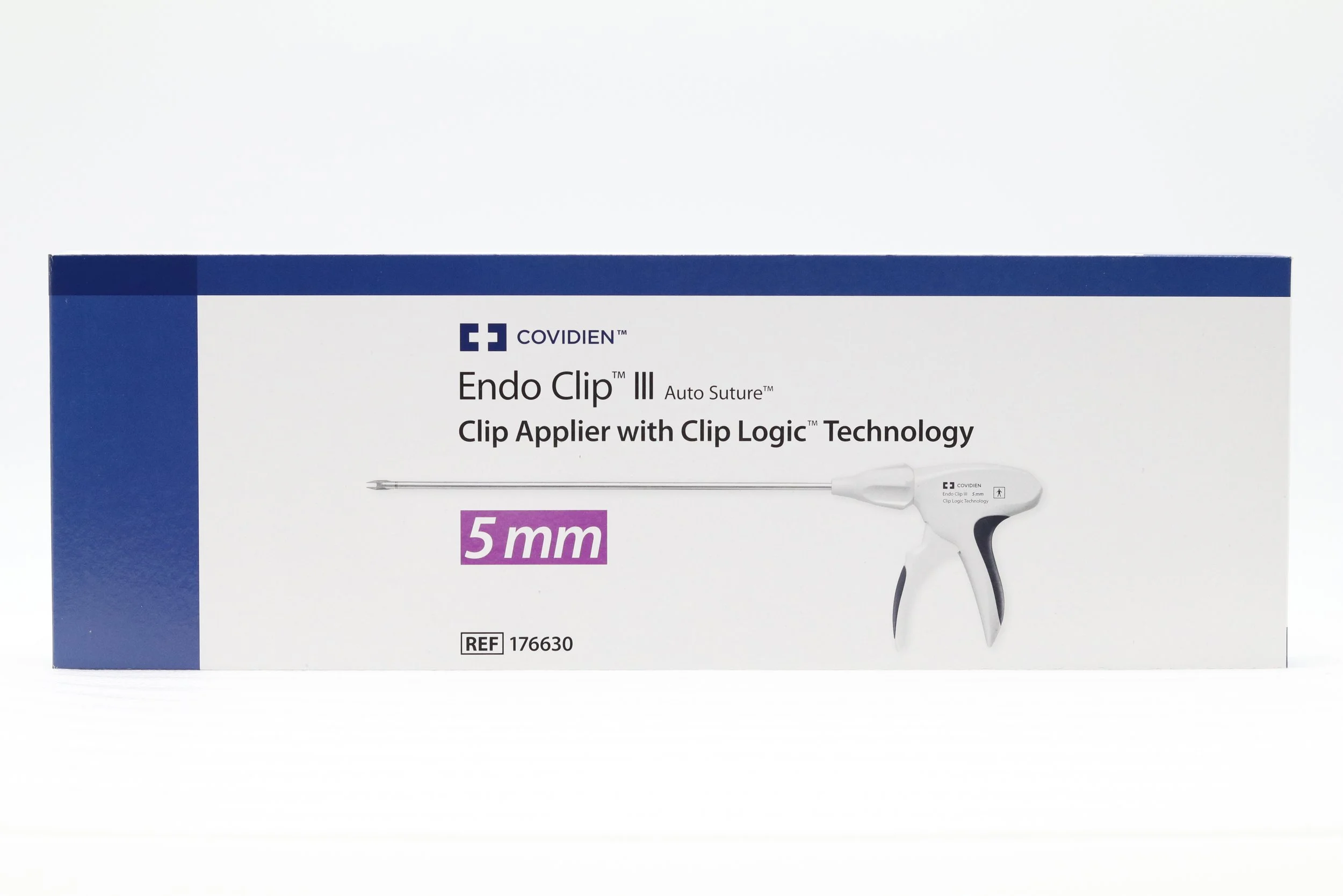 Covidien | 176630 | EXPIRED | EACHES | Endo Clip III Auto Suture Single Use Clip Applier with Clip Logic Technology 5mm