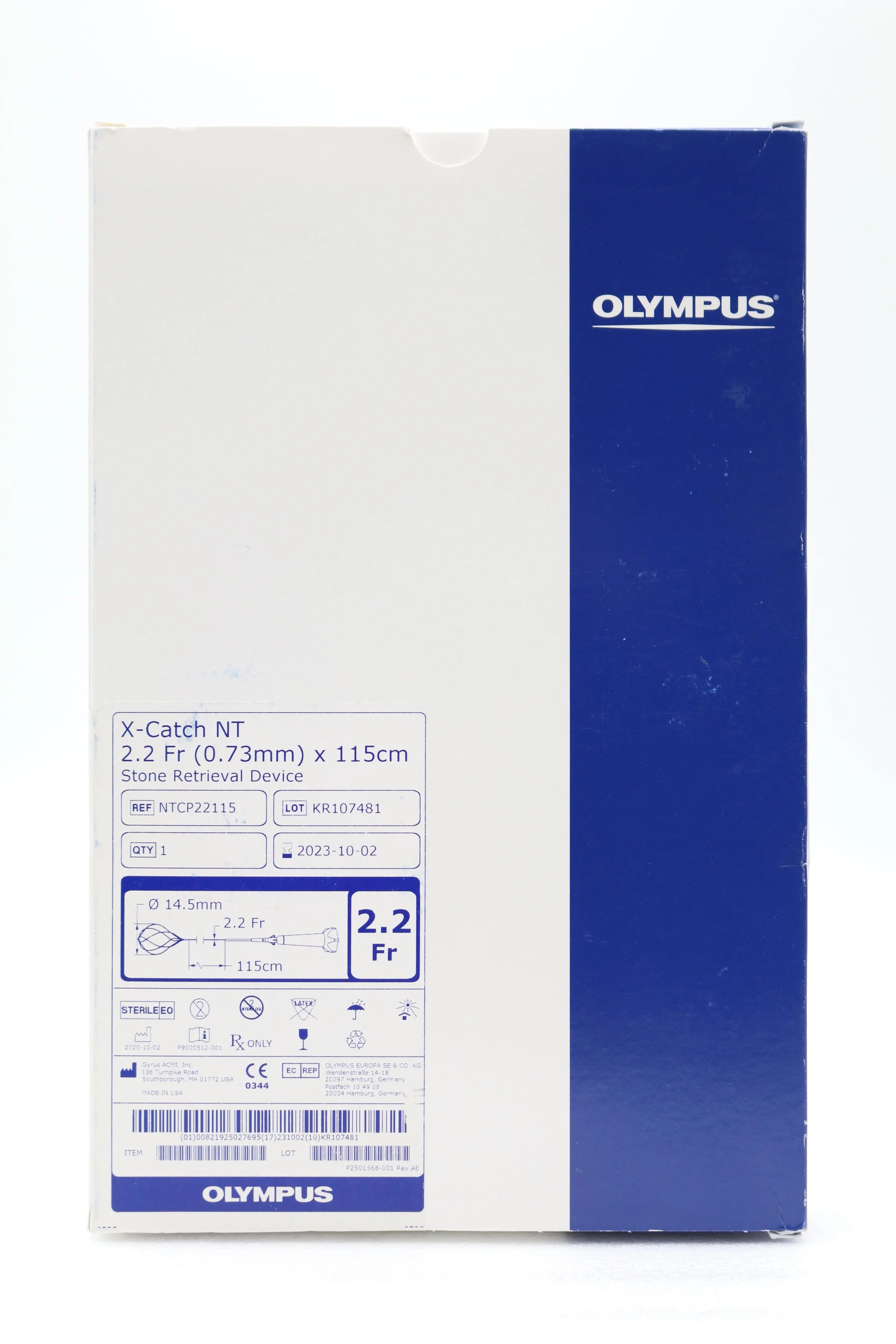 Olympus | NTCP22115 | EXPIRED | EACHES | X-Catch NT 2.2 Fr (0.73mm) x 115cm Stone Retrieval Device