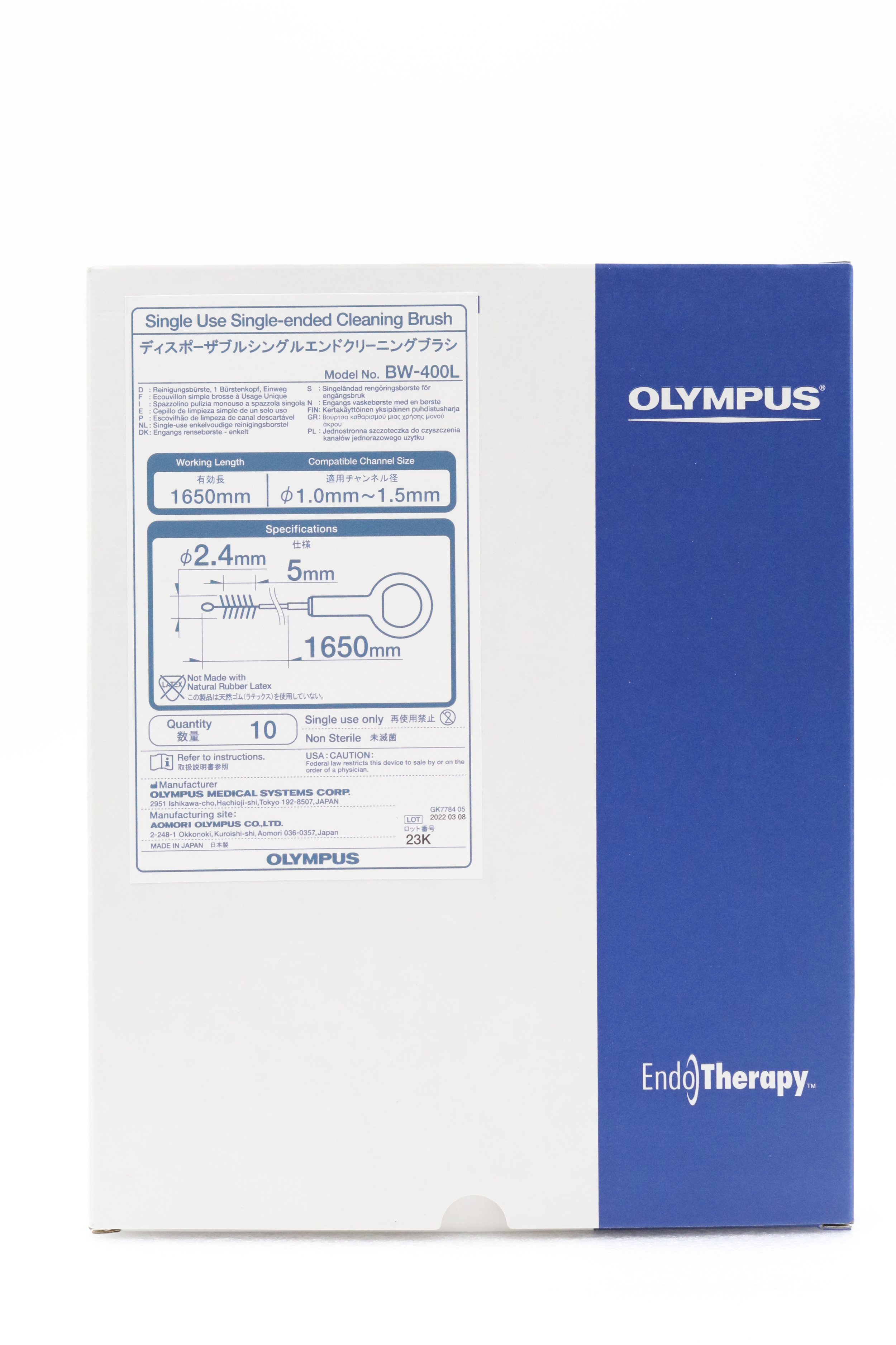 Olympus | BW-400L | Box of 10 | Single Use Single-ended Cleaning Brush