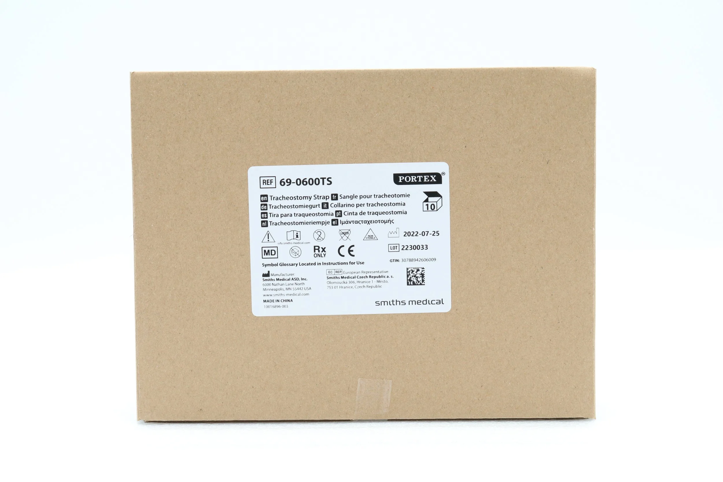 Smiths Medical | 69-0600TS | Box of 10 | Tracheostomy Strap Fits up to 22in (55cm) neck