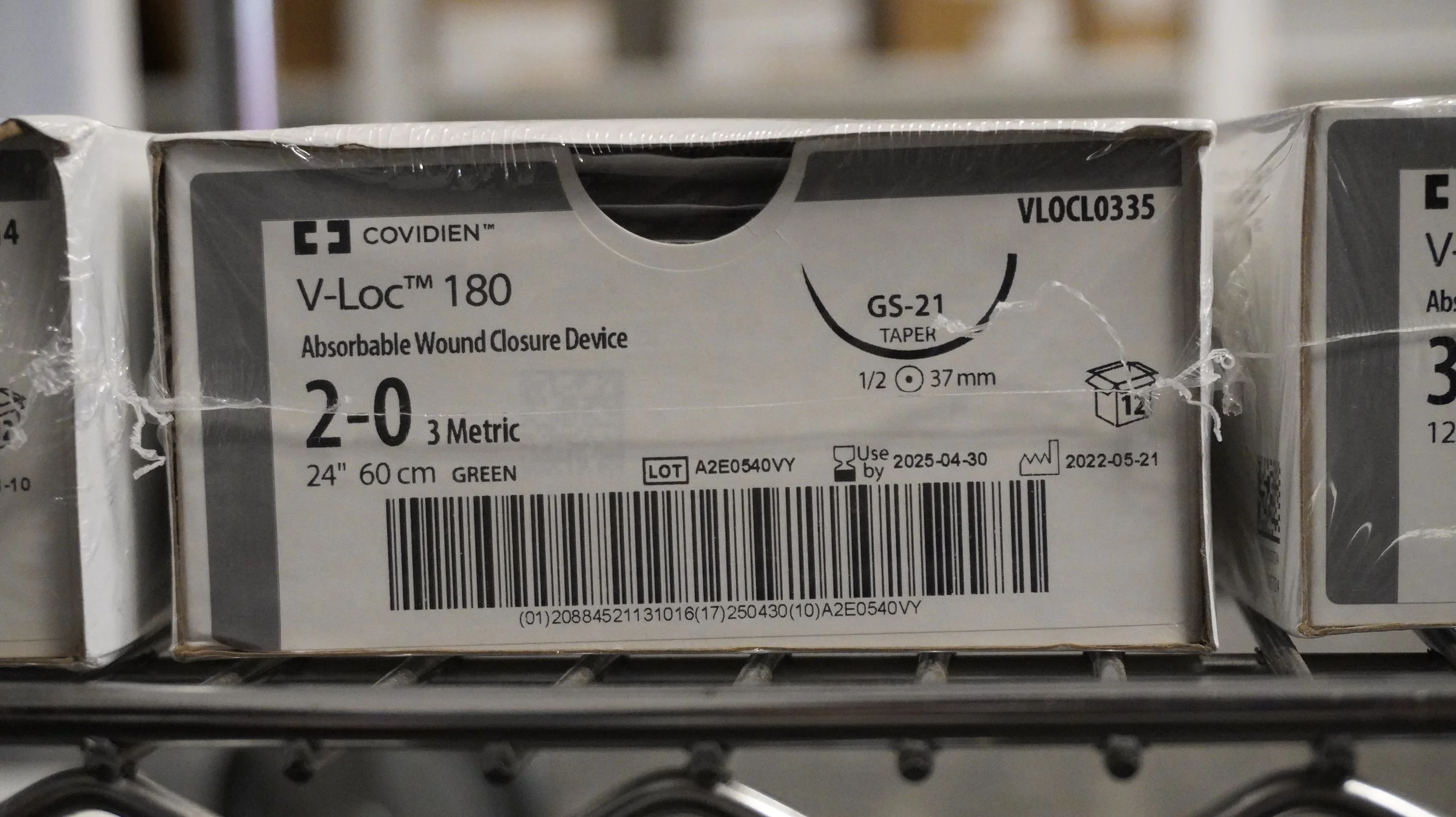 COVIDIEN | VLOCL0335 | PACK of 12/pc | V-Loc 180 Absorbable Wound Closure Device 2-0 3 Metric 24" 60cm GREEN