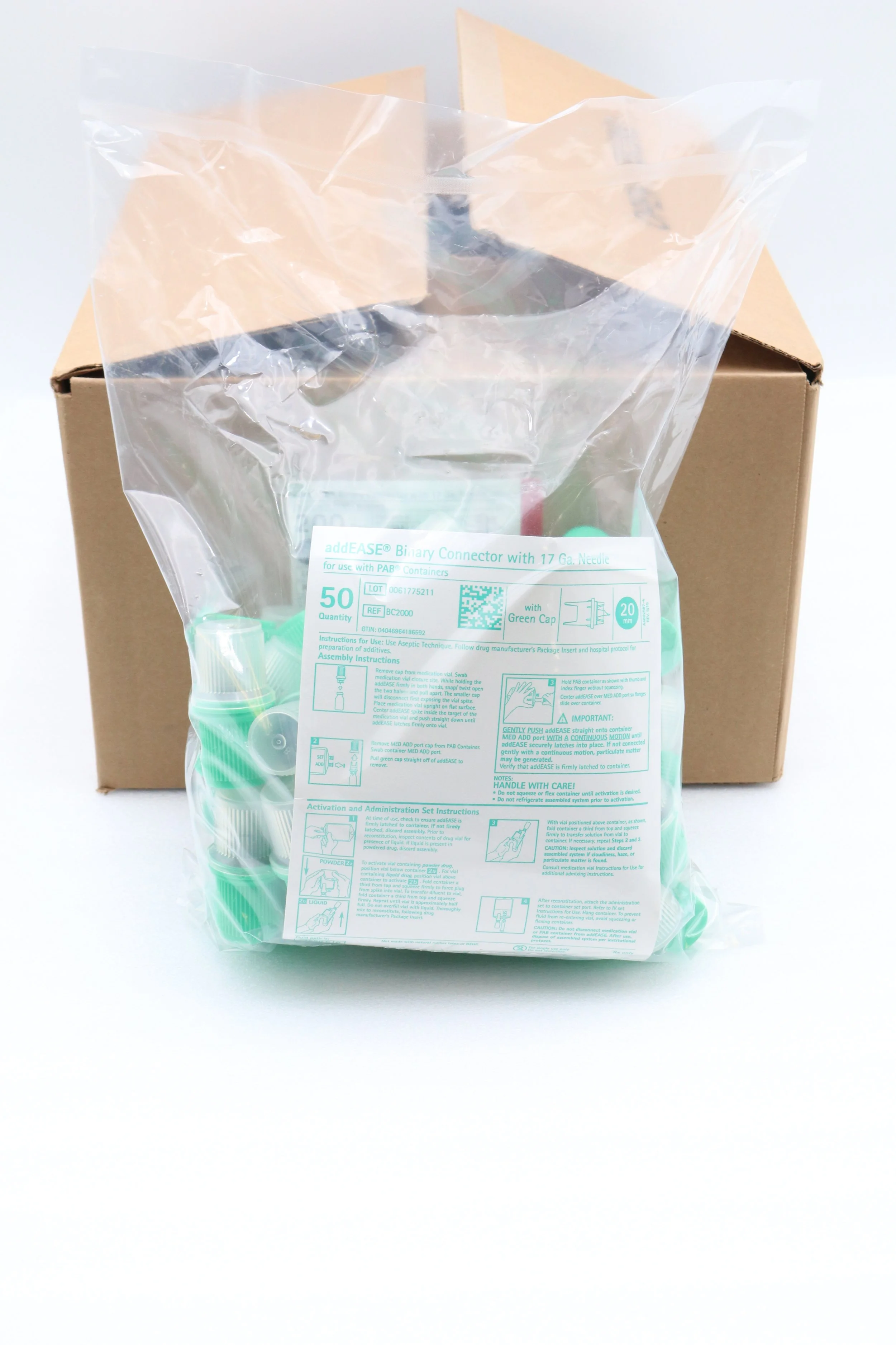 B Braun | BC2000 | Box of 50 | addEASE Binary Connector with 17 Ga. Needle 20mm