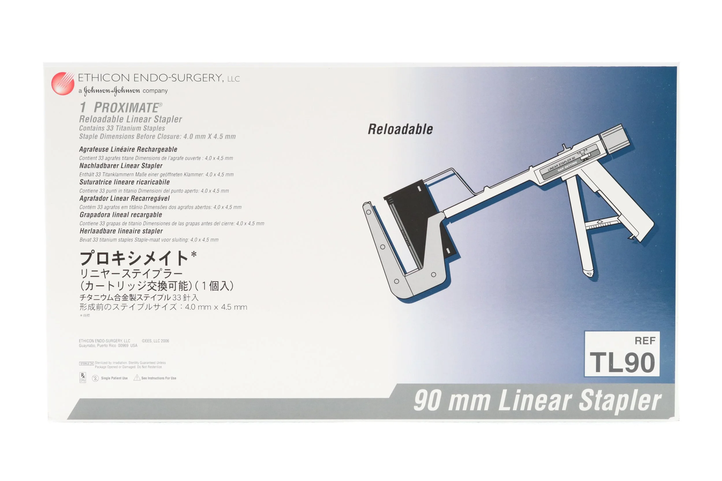 ETHICON | TL90 | EXPIRED | EACHES | Proximate Reloadable 90mm Linear Stapler