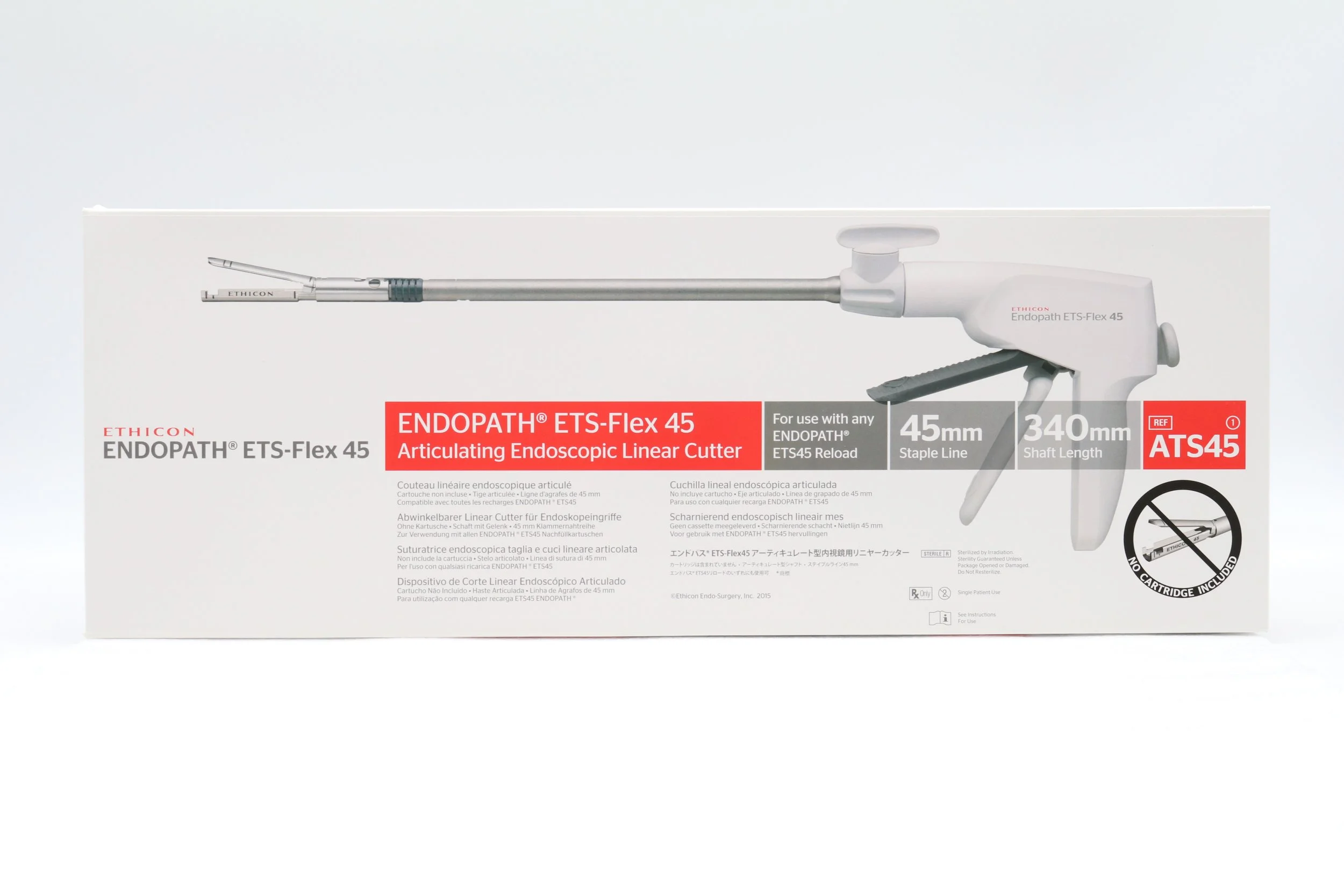 ETHICON | ATS45 | ENDOPATH ETS-Flex 45 Articulating Endoscopic Linear Cutter 45mm Staple Line 340mm Shaft Length NO Cartridges Included