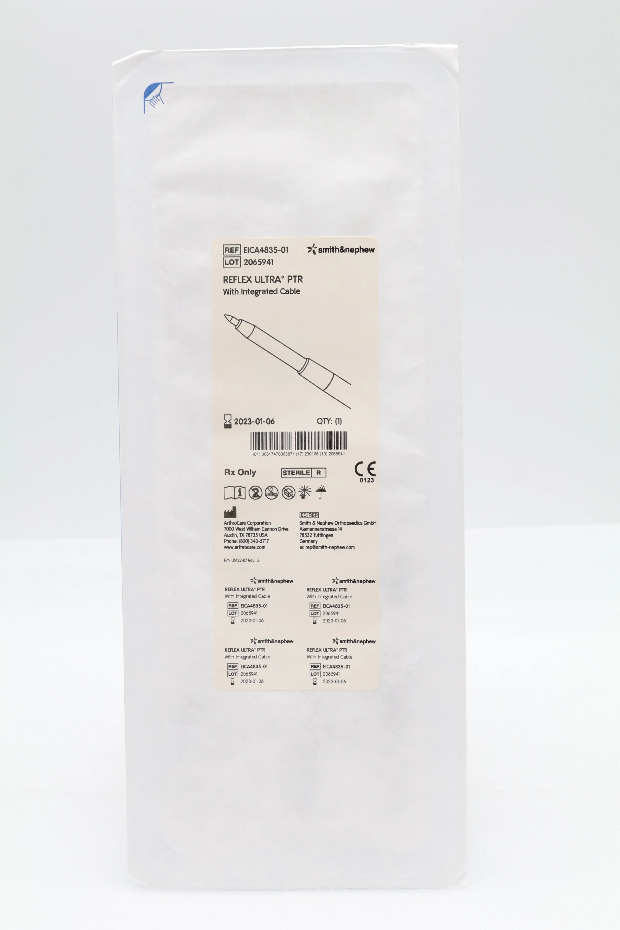 Smith & Nephew | EICA4835-01 | SHORT DATE | EACHES | REFLEX ULTRA PTR With Integrated Cable