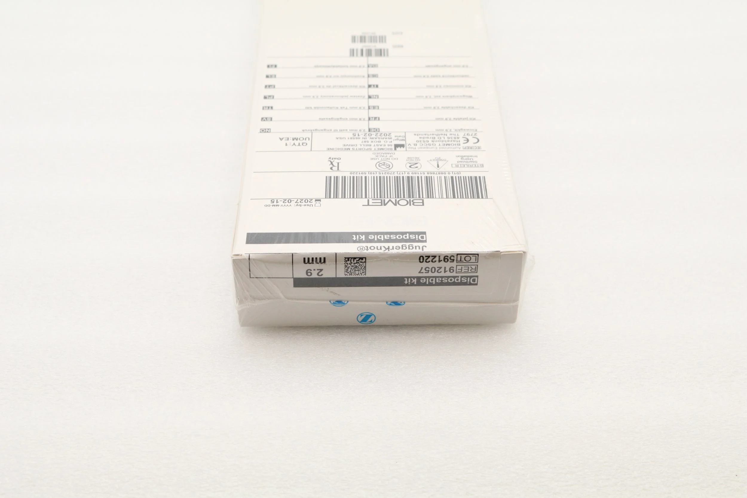 BIOMET | 912057 | IN-DATE | EACHES | JuggerKnot Disposable kit 2.9mm