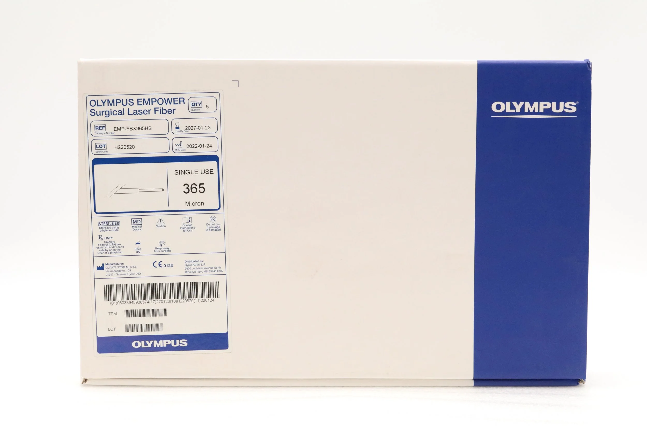 OLYMPUS | EMP-FBX365HS | IN-DATE | BOX OF 5 | EMPOWER SURGICAL LASER FIBER 365 MICRON