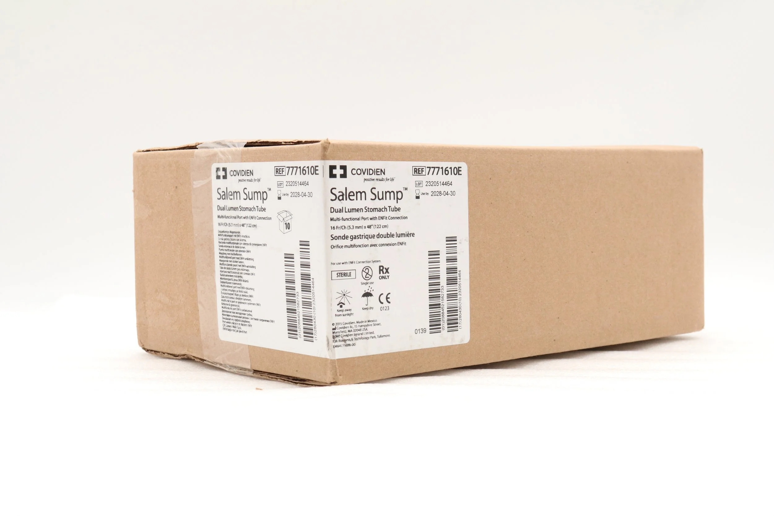 COVIDIEN | 7771610E | IN-DATE | BOX OF 10 | Salem Sump with Kangaroo Multifunctional Port, ENFit, 16 Fr