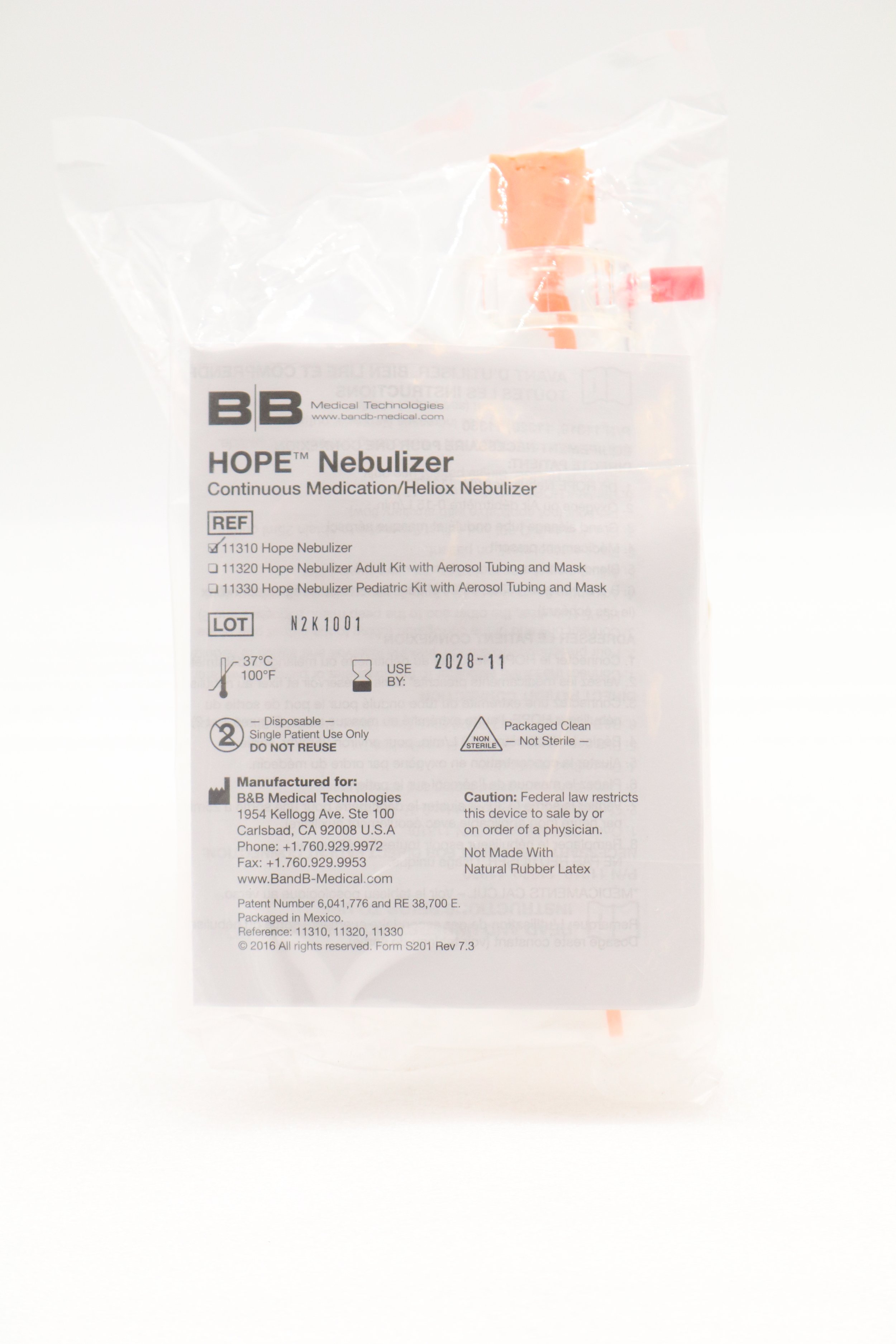 B&B | 11310 | IN-DATE | EACHES HOPE NEBULIZER with 200mL Reservoir