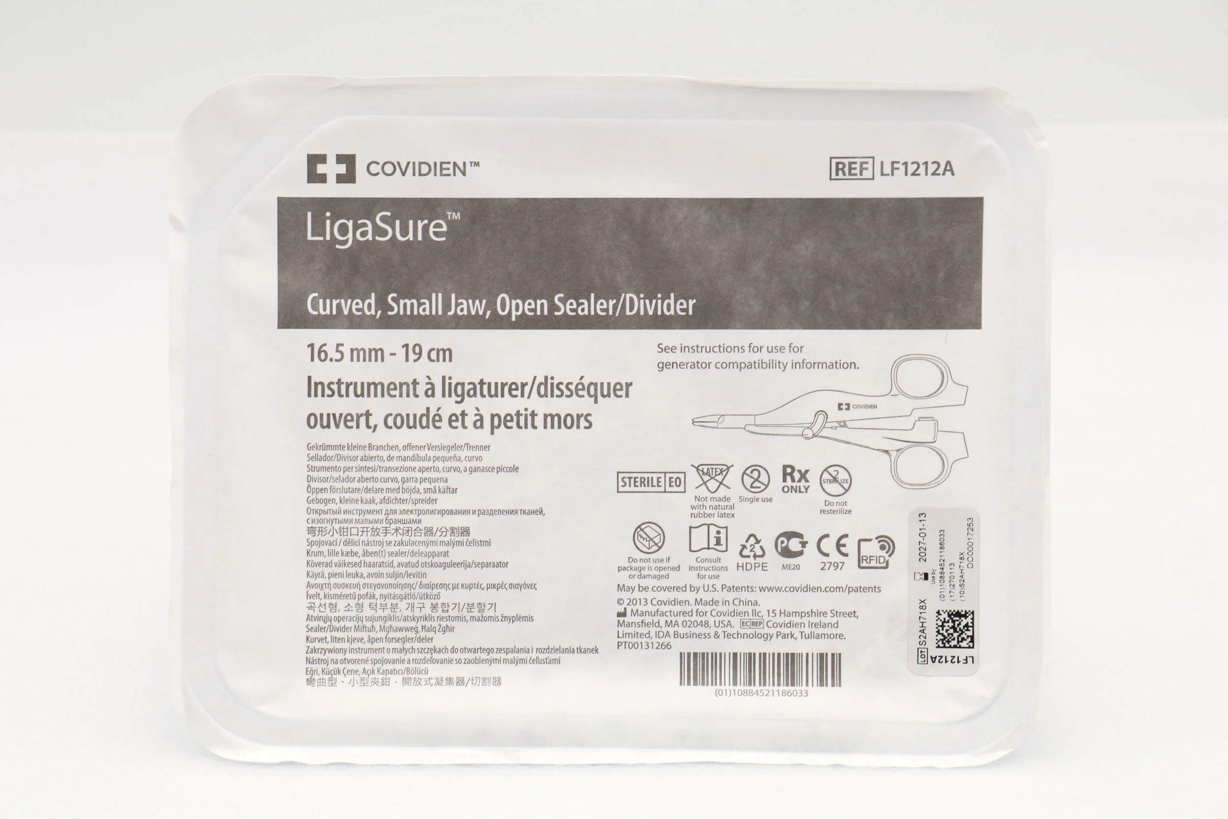 COVIDIEN | LF1212A | EACHES | LIGASURE SMALL JAW OPEN SEALER/DIVIDER