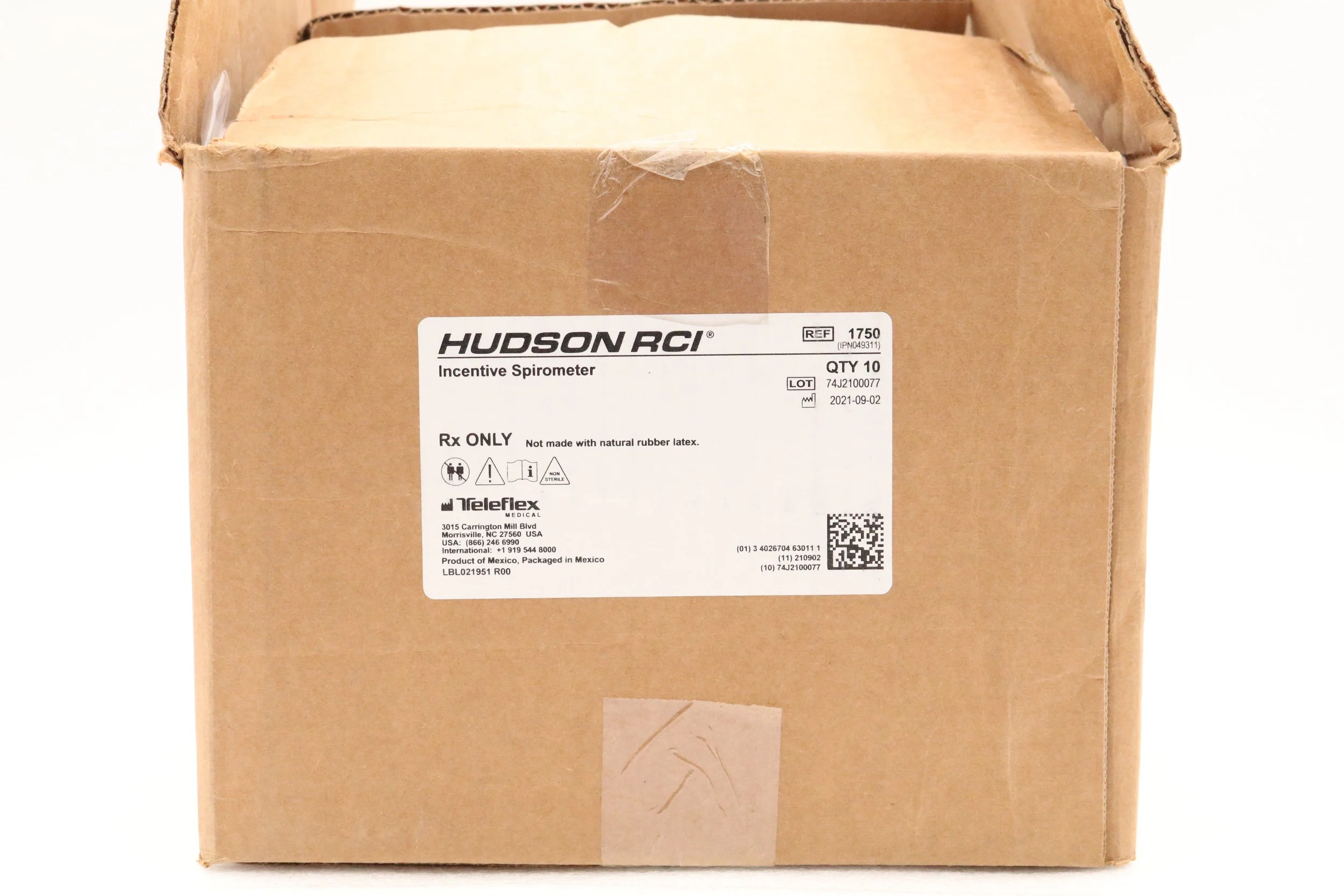 TELEFLEX | 1750 | BOX OF 10 | HUDSON RCI Incentive Spirometer